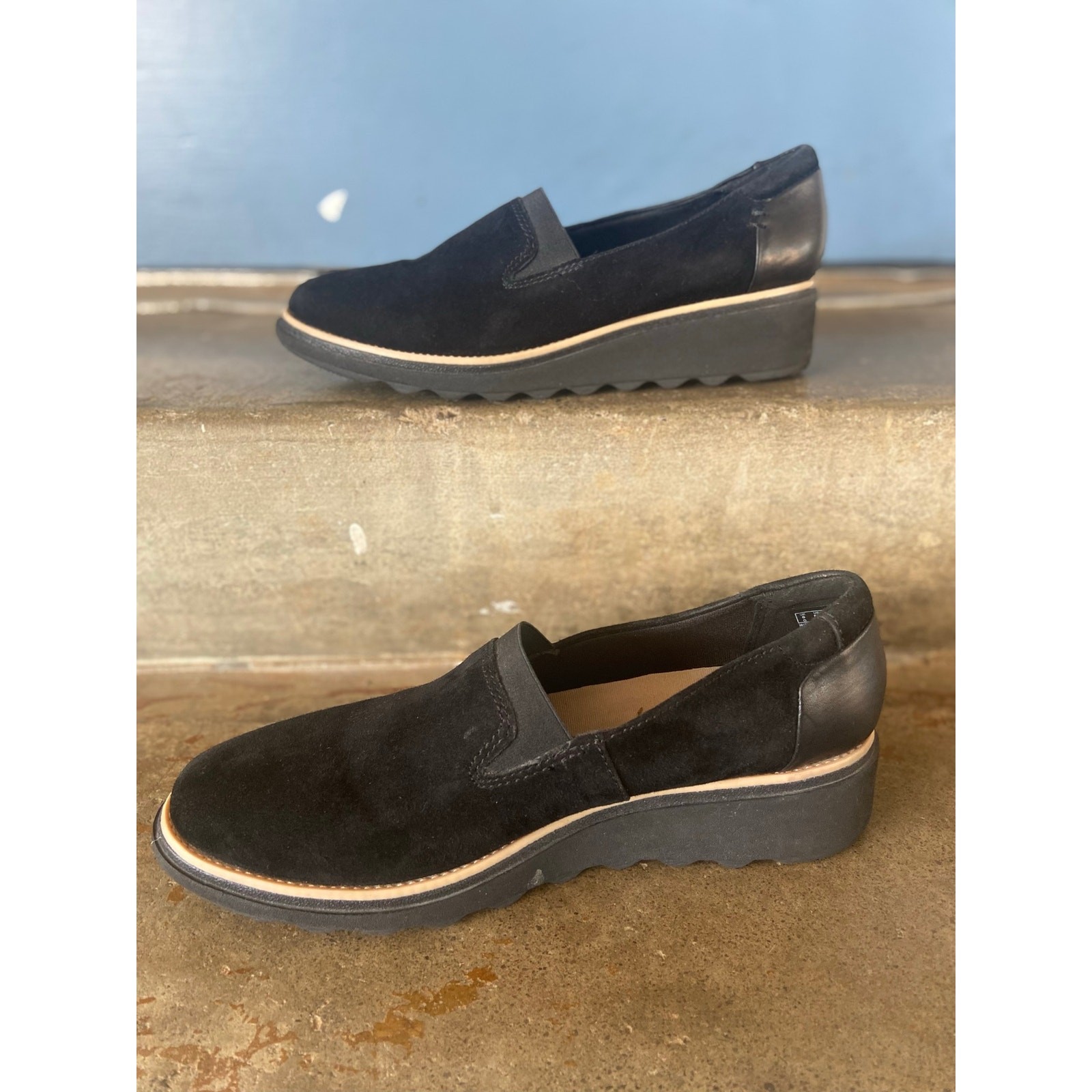 Clark’s Collection Sharon Dolly black suede loafer
