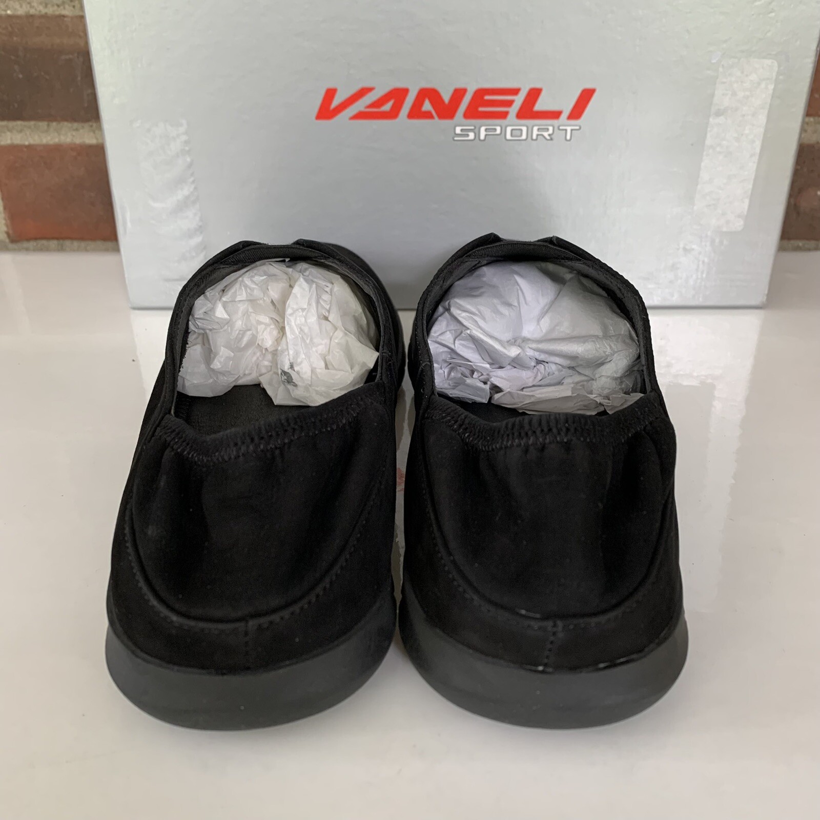Vaneli Women’s Kimi Black Leather Slip On Flats Loafers US 8.5 N Narrow Width