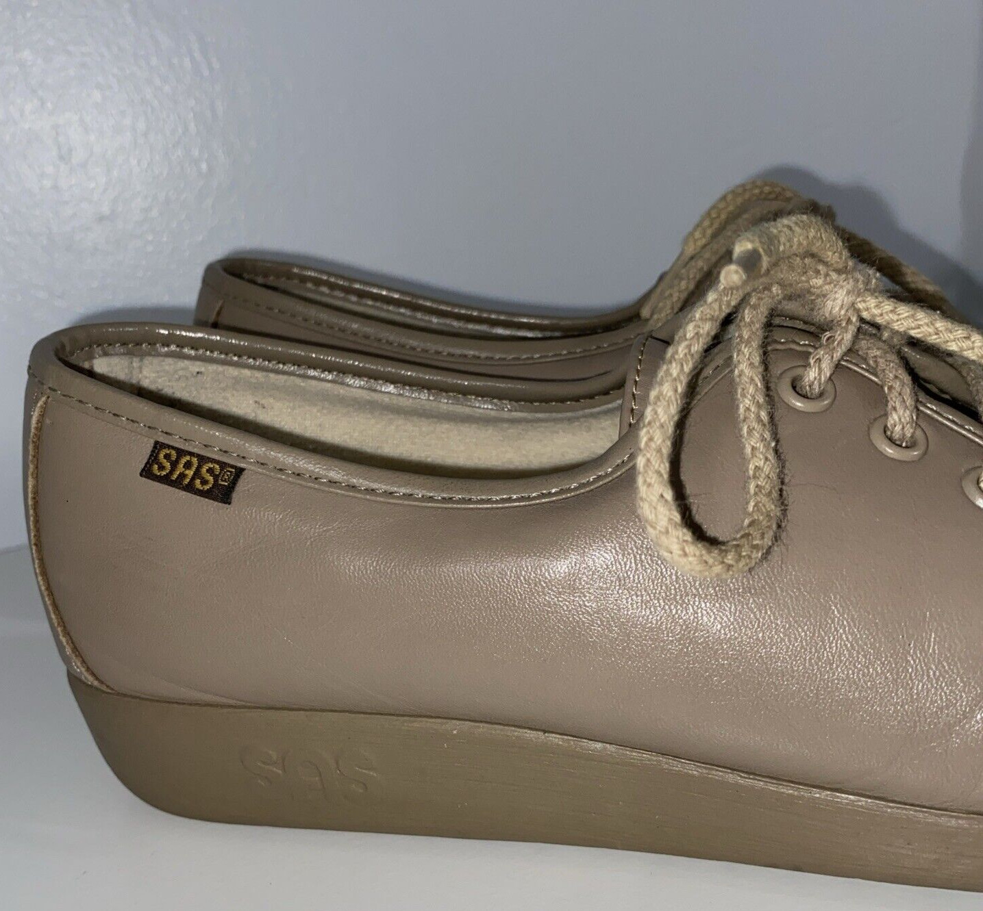 SAS HANDCRAFTED COMFORT SLIP RESISTANT WOMEN LACES WALKING SHOES BROWN 9