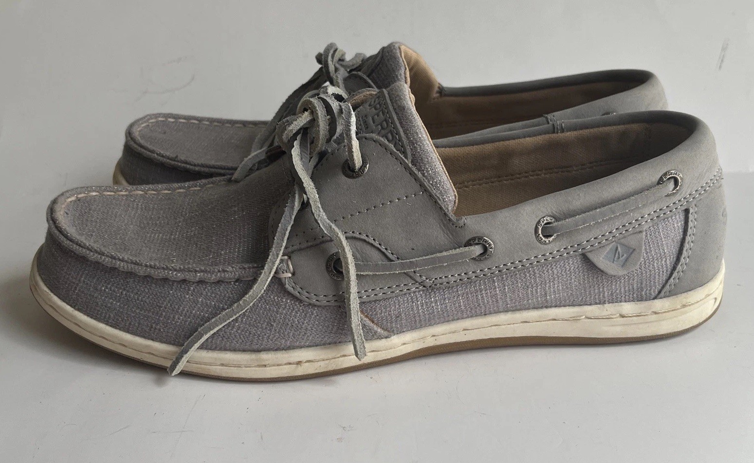 Sperry Koifish Grey Boat Shoes Women’s Sz US 9 EU 40 Good Condition