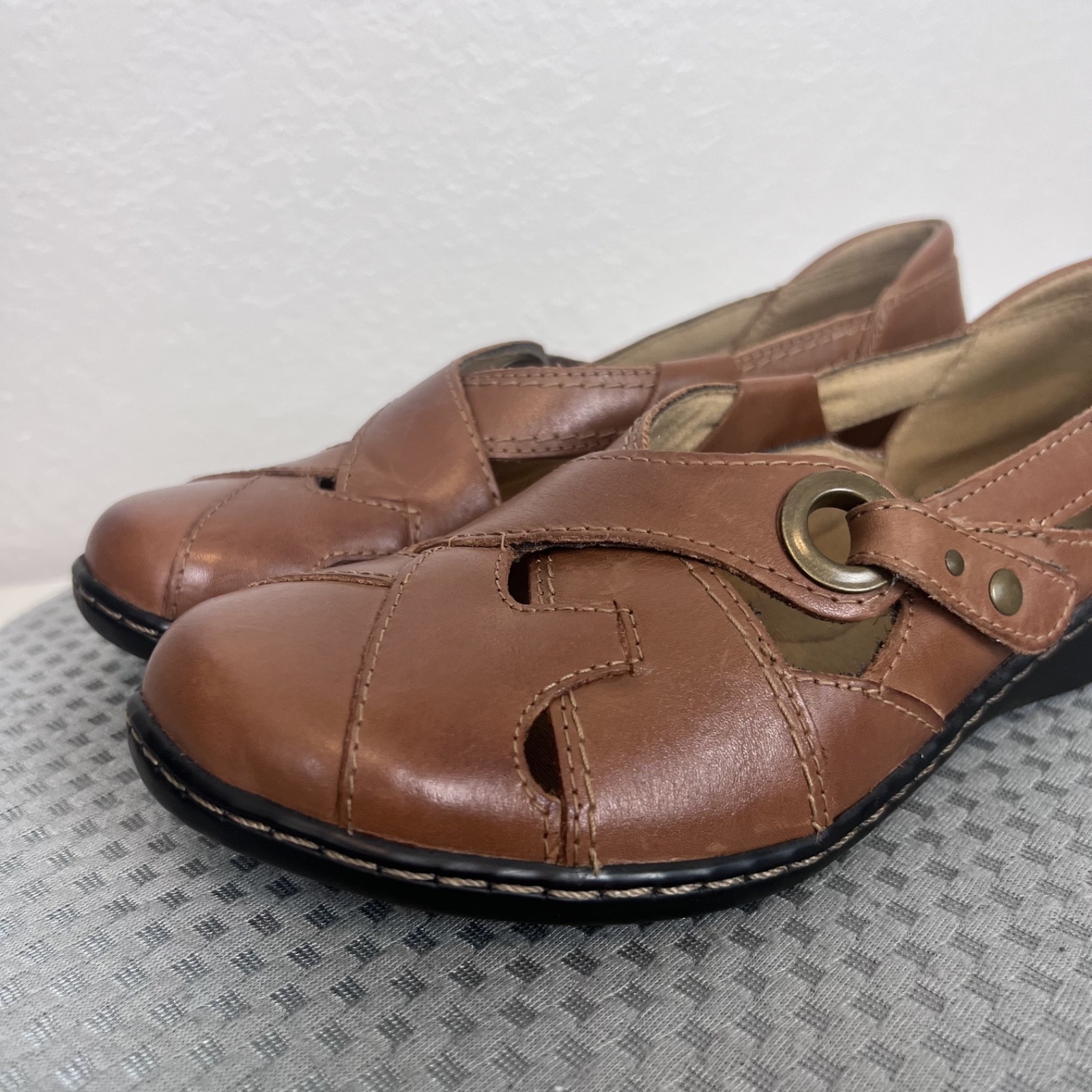 Clarks Ashland India Loafers Womens 7.5M Brown Leather Comfort Shoes Casual