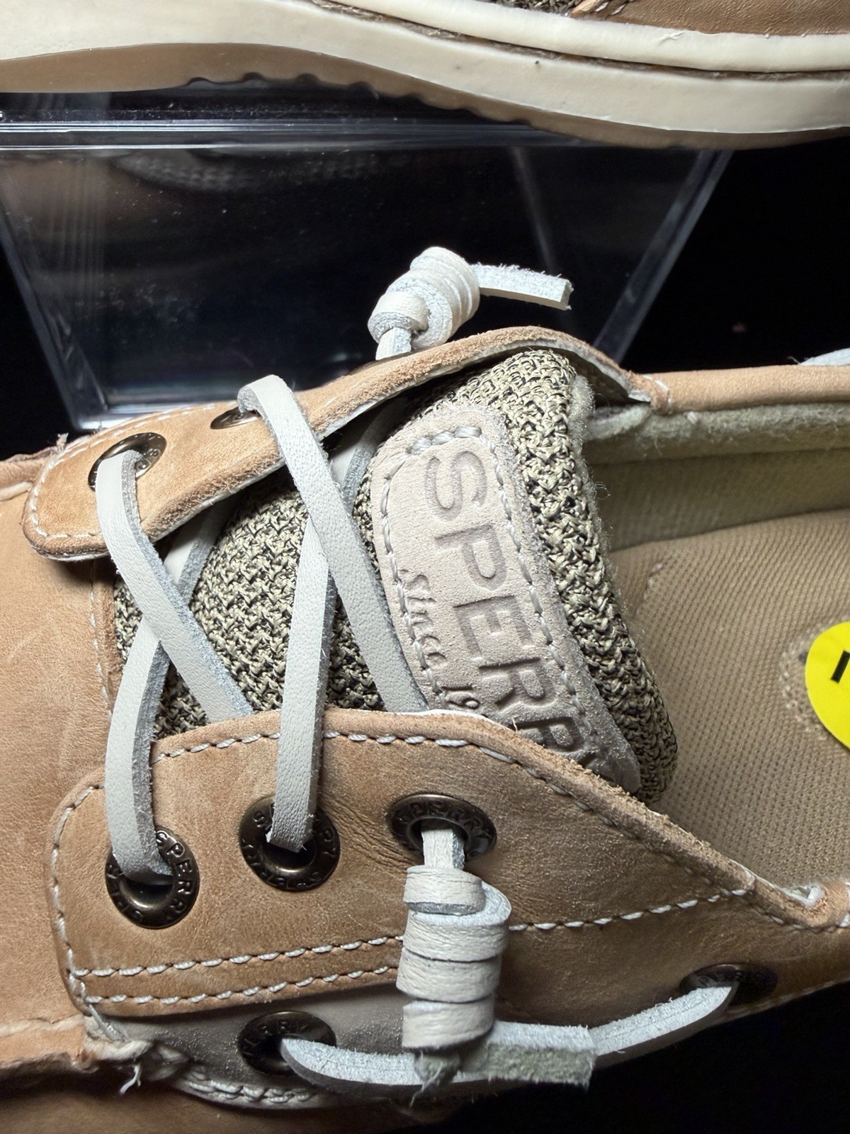 Sperry Women’s Koifish Linen Oats Boat Shoes – Tan – Size US 9- STS95589