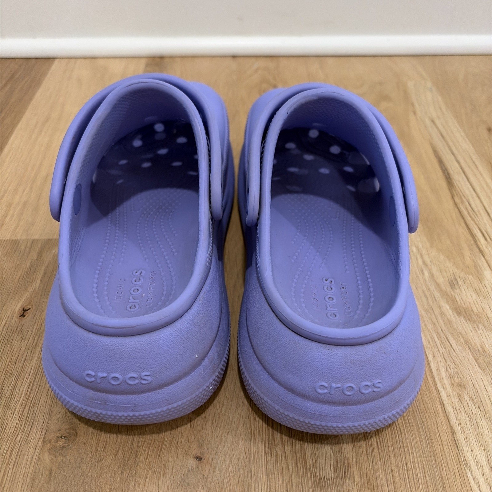 Crocs Classic Crush Platform Chunky Purple Lavender Clog M 5 W 7