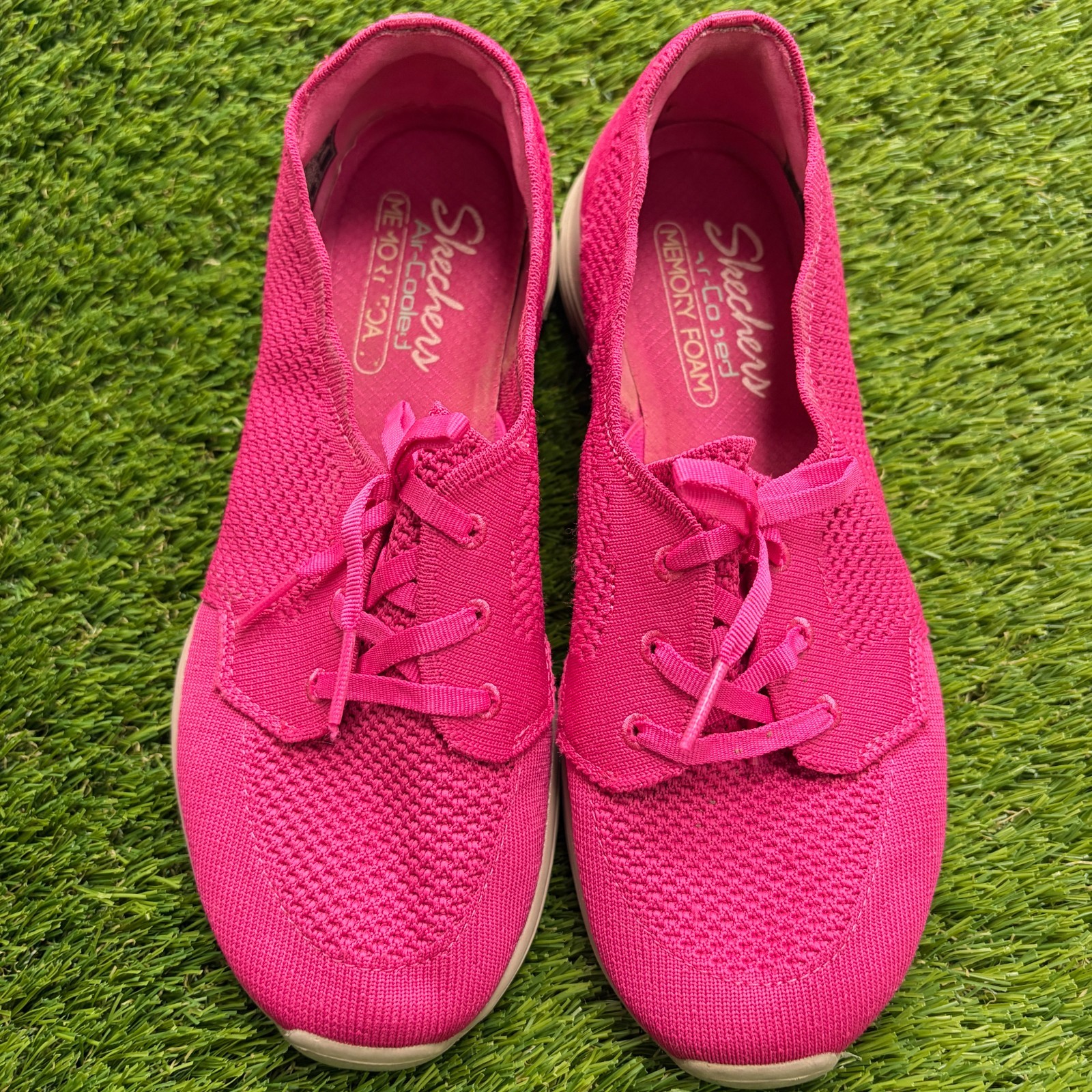 Skechers Seager Knit Womens Size 8.5 Pink Casual Walking Slip On Shoes Sneakers