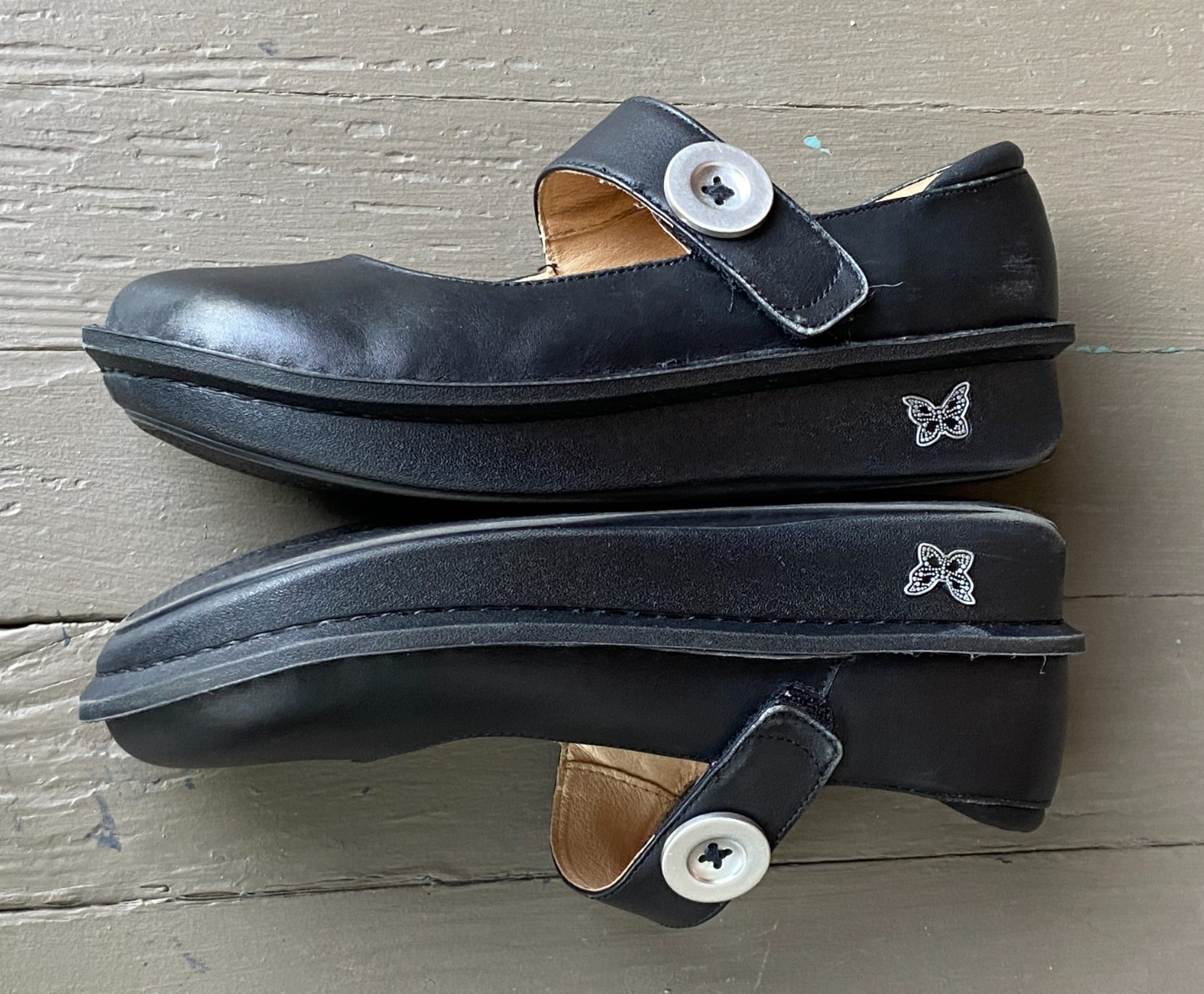 Alegria Paloma Black Nappa Leather Mary Jane Shoes Sz 41 / 1.5 – 11 comfort shoe