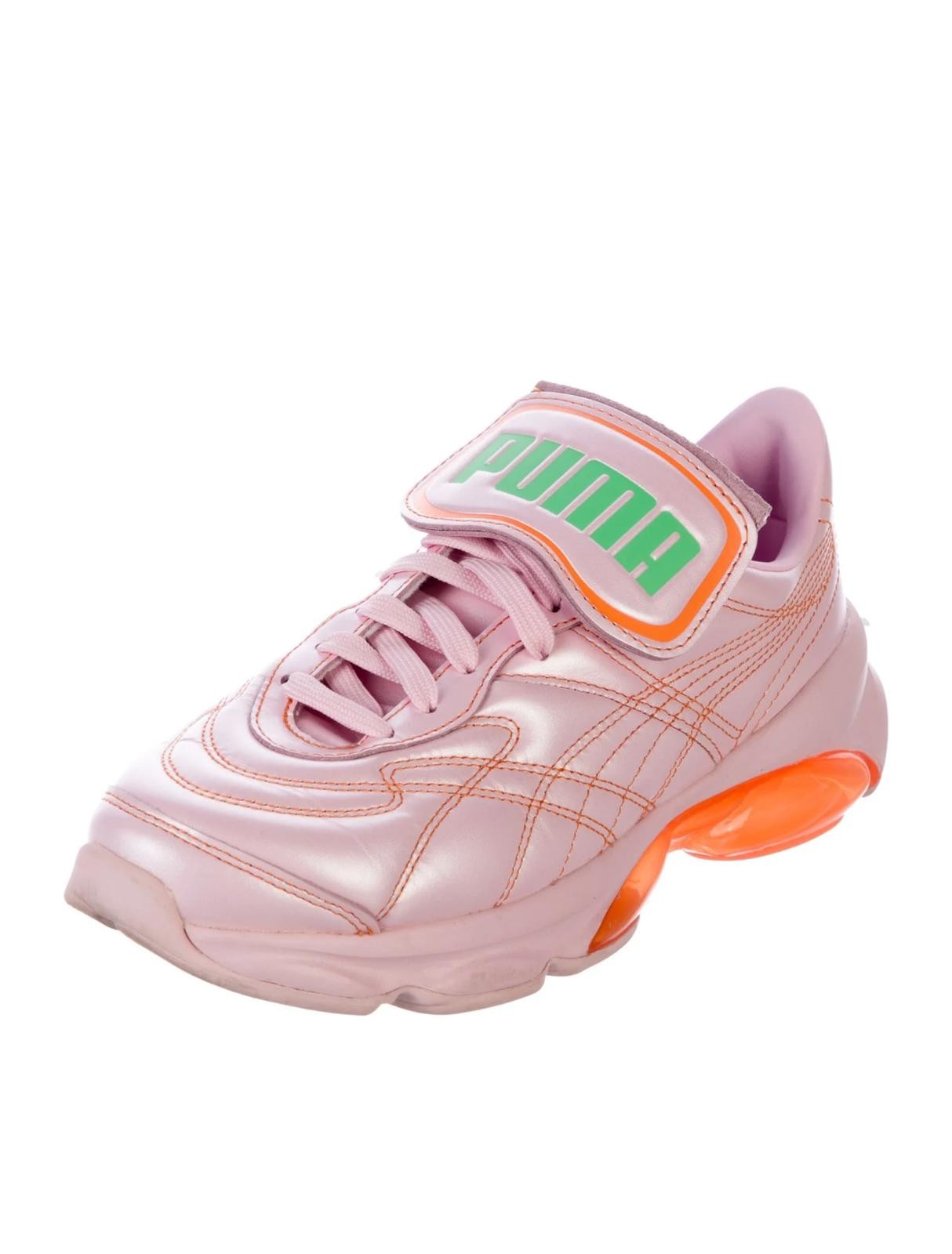 Puma x Dua Lipa Leather Graphic Print Sneakers Size: 7.5