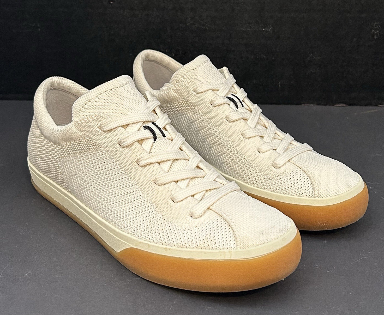 Rothy’s The Lace Up Sneaker ~ Women’s 7~ Blonde Knit Washable Comfort – NEW
