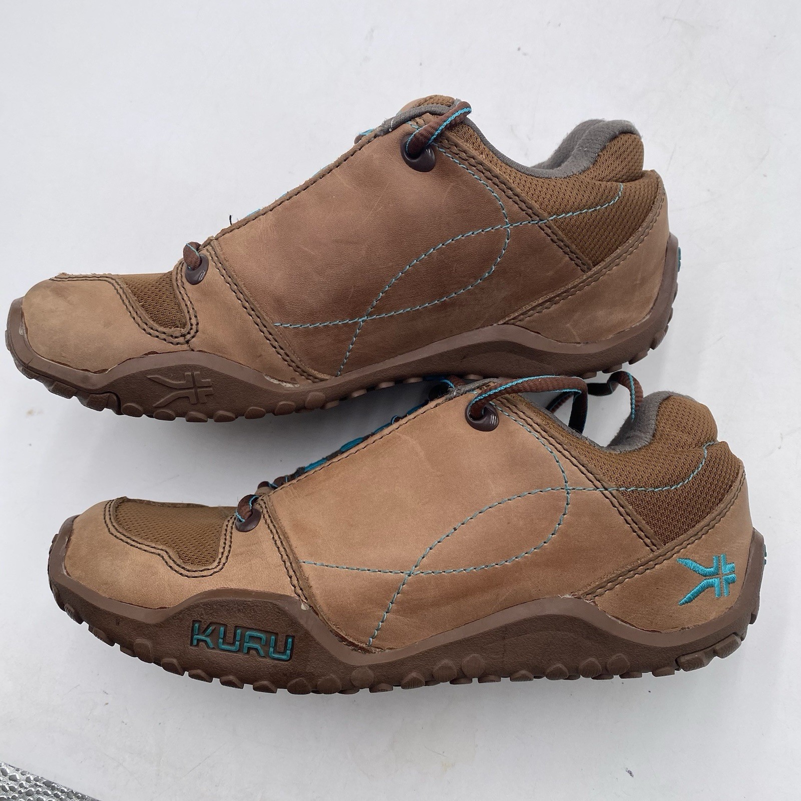 KURU Chicane Womens Hiking Walking Leather Shoes Size 6 Brown Leather Trail