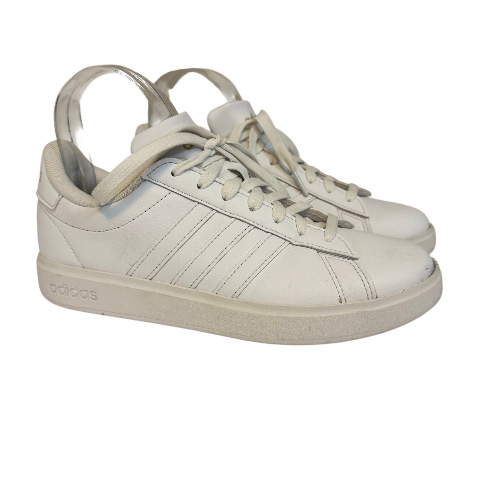 Adidas Grand Court 2.0 Cloudfoam Sneakers Women 7 White Sport Athleisure Comfort
