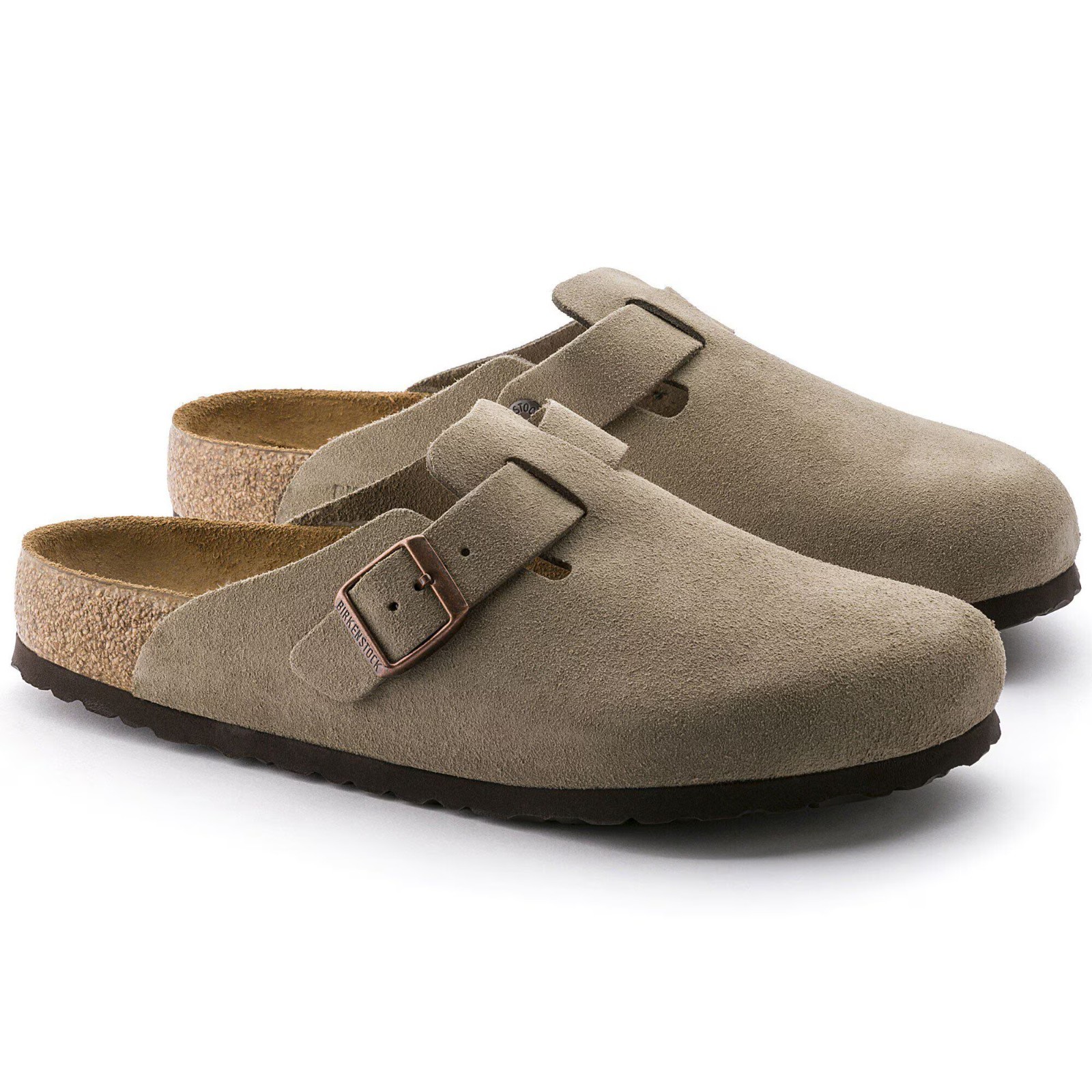 Birkenstock Boston Soft Footbed Suede Leather Taupe – NEW