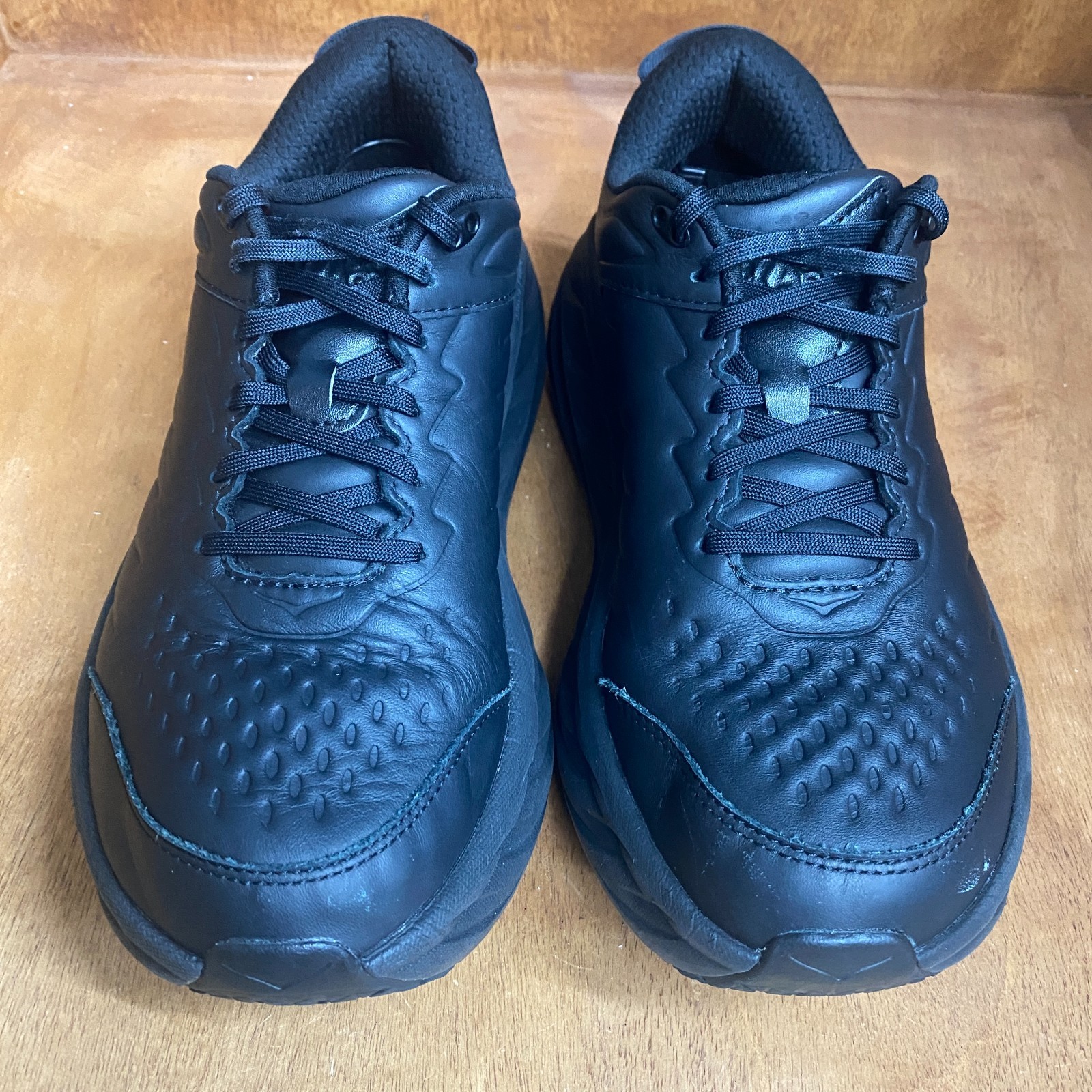 Hoka One One Bondi SR Shoes Womens Size 11 Black Oil Slip Resistant 1110521 BBLC