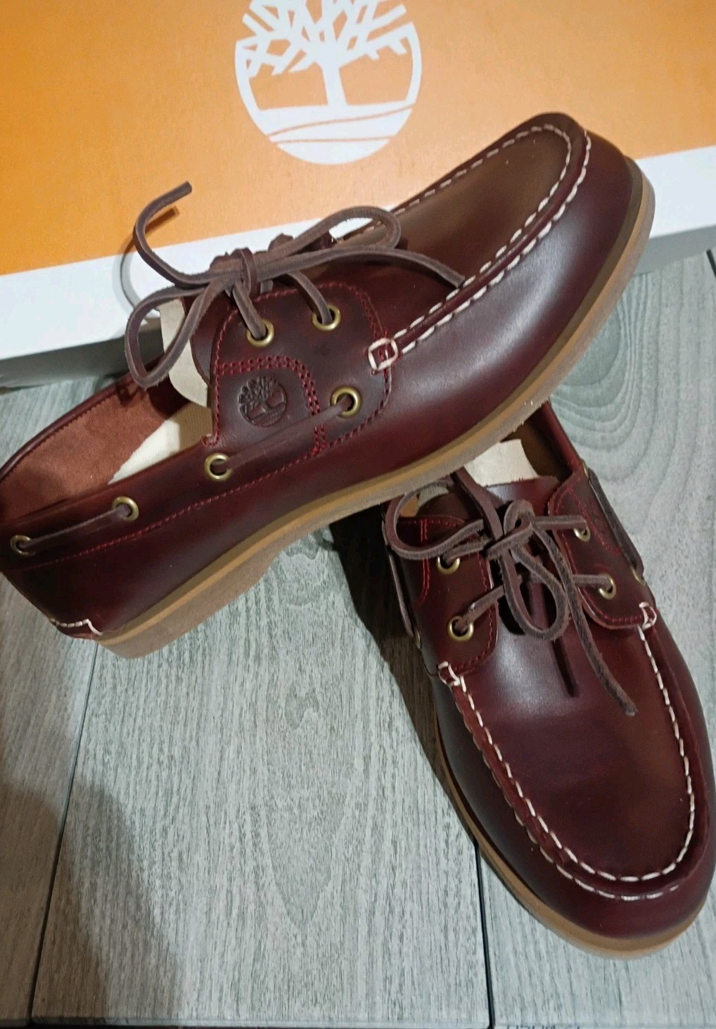 Women’s Timberland Premium Cedar Bay Boat Shoe Burgandy Sz 7.5 New In Box