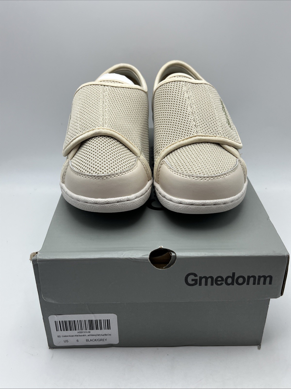Gmedonm Womens Wide Shoes Adjustable Strap Diabetic Edema Orthopedic Cushion