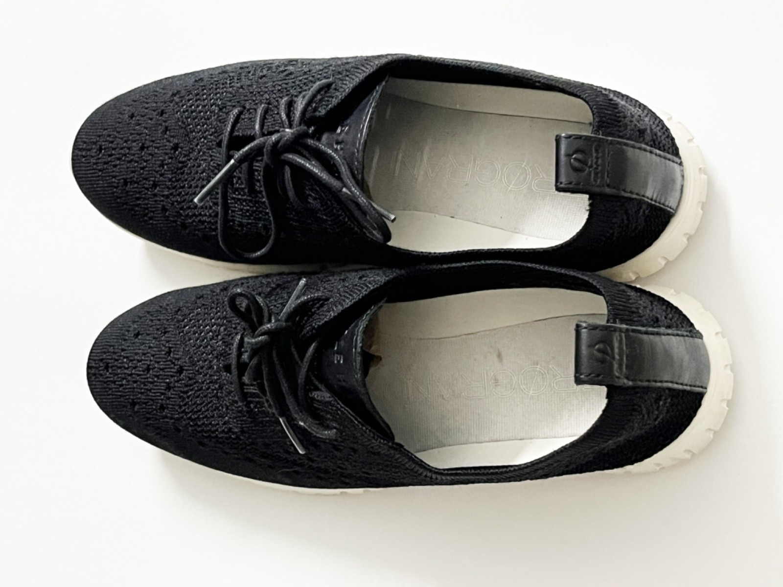 NEW• Cole Haan • Womens Light Oxford Sneakers Mesh Running Shoes Black Sz 7