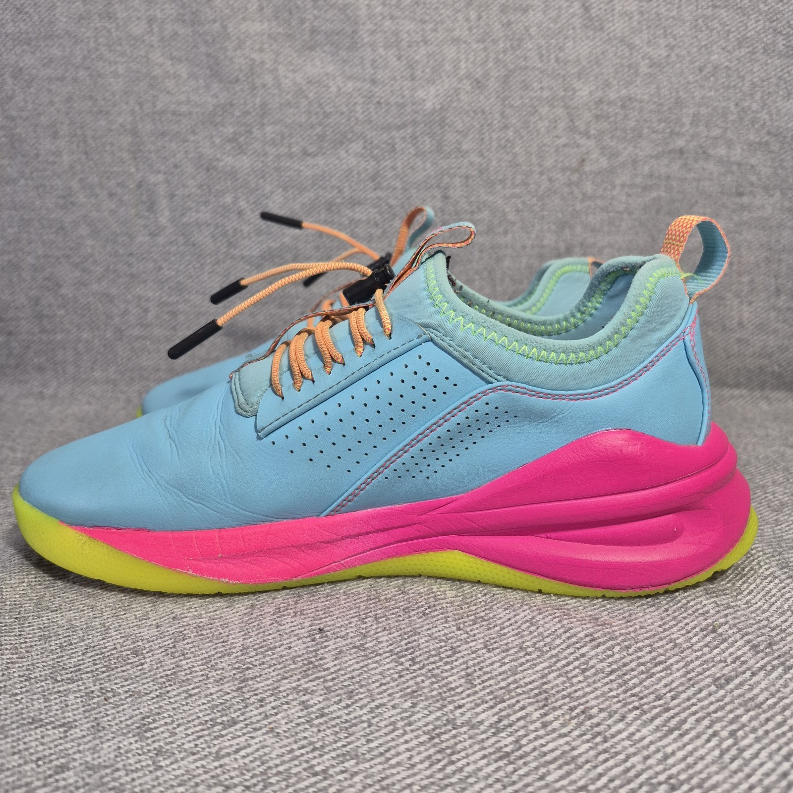 Clove Supernova Nursing Shoes Turquoise Blue Pink Slip On Sneaker Drawstring 7