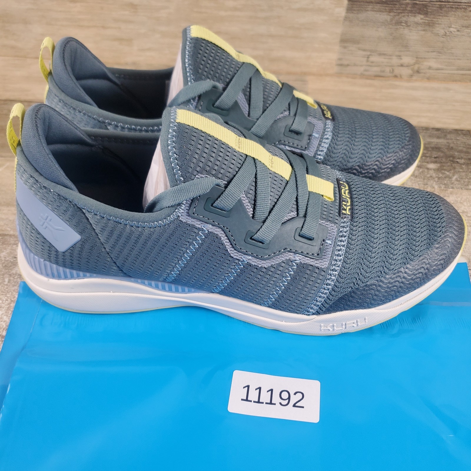 Kuru Stride Move Womens Shoes Sz 10.5 M Blue Haze-Lime Sorbet Lace Up Sneakers