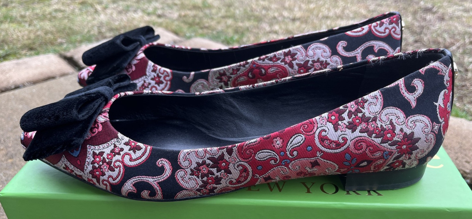 Kate Spade New York RUSSET MULTI Women’s Keana Flat Shoes, US 9M New W Box