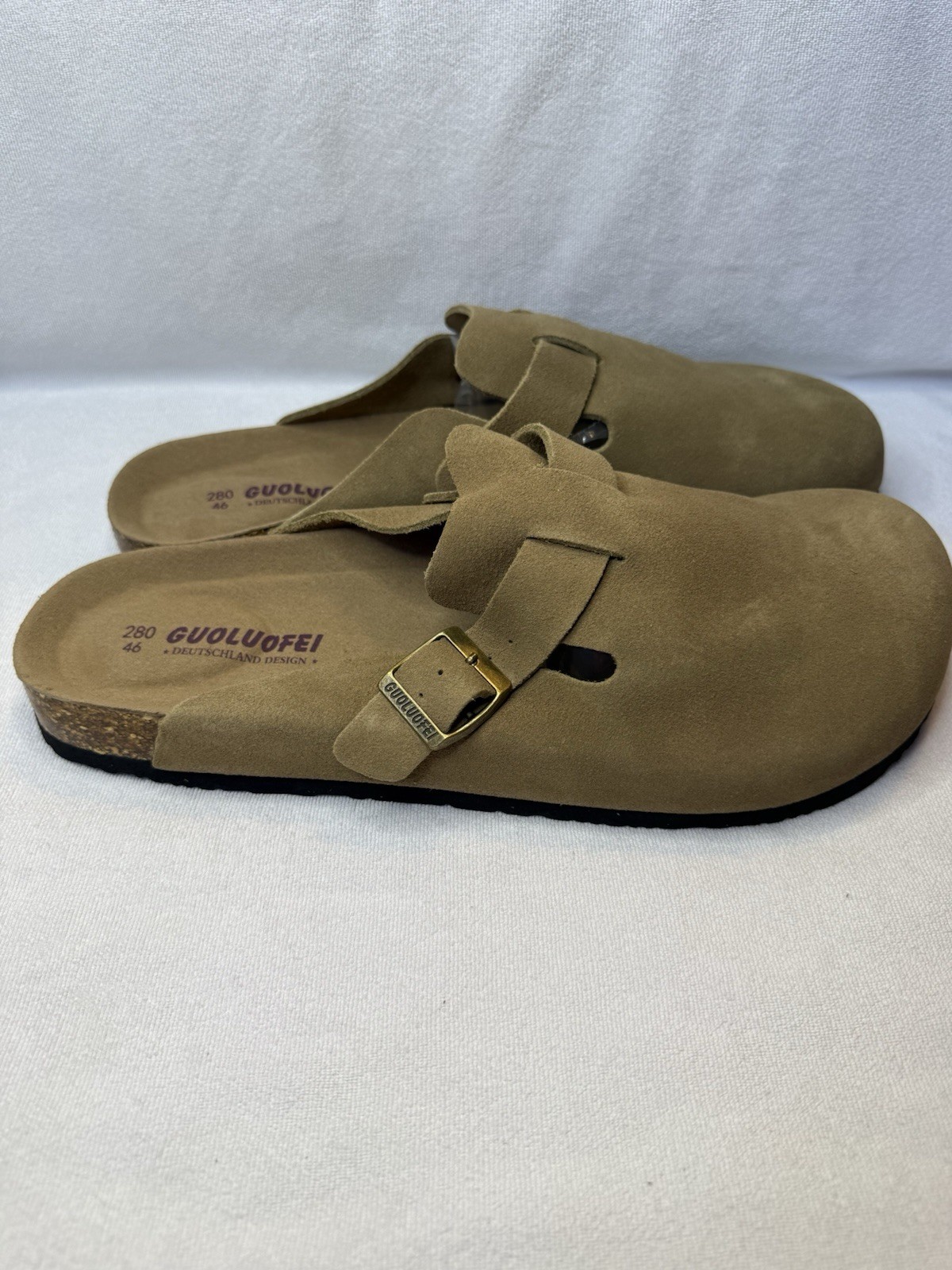 NWT Suede Clogs Mens 12 12.5 Womens 14 14.5 Slip On Comfort Shoes Unisex