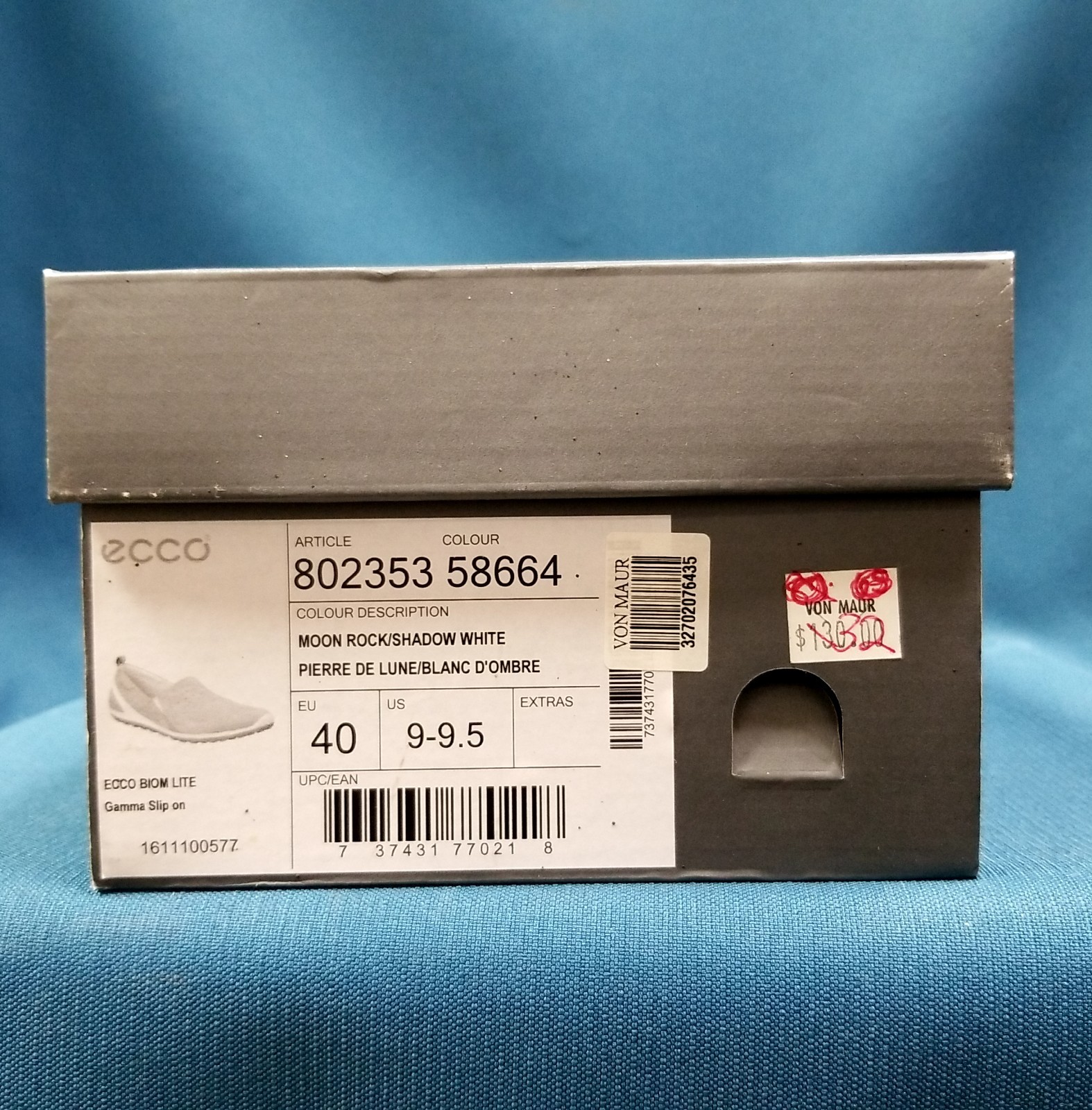 ECCO Gamma Grey Casual Slip On Shoes Women’s EU 40 US 9-9.5