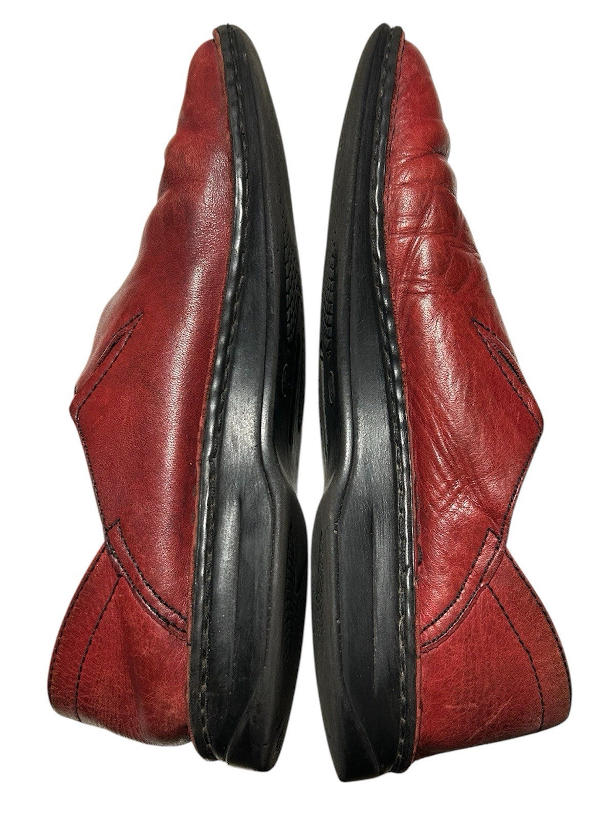 Josef Seibel Women’s Red Leather Hungary Slip-on Shoes – Size 40 (US 9 – 9.5)