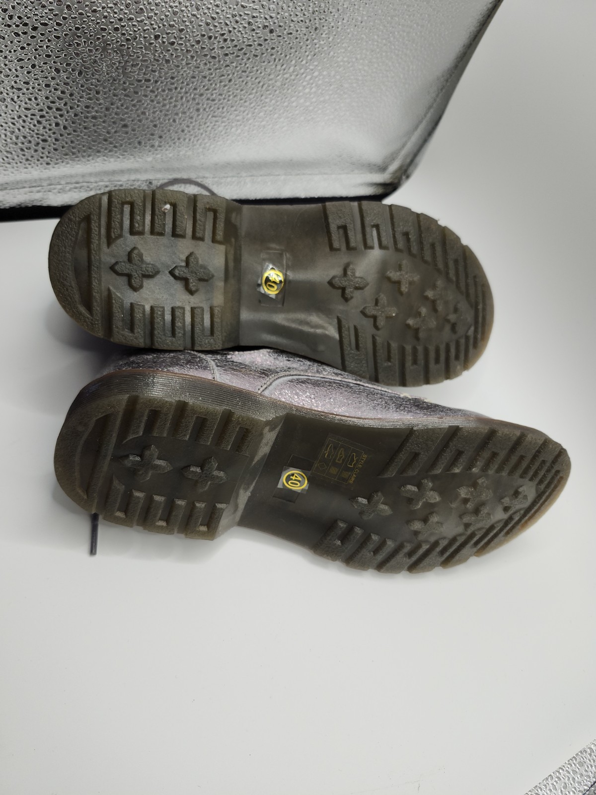 Coolway Shoes Womens Size 9.5 Casual Silver Metallic Grey Shiny Claire EU 40