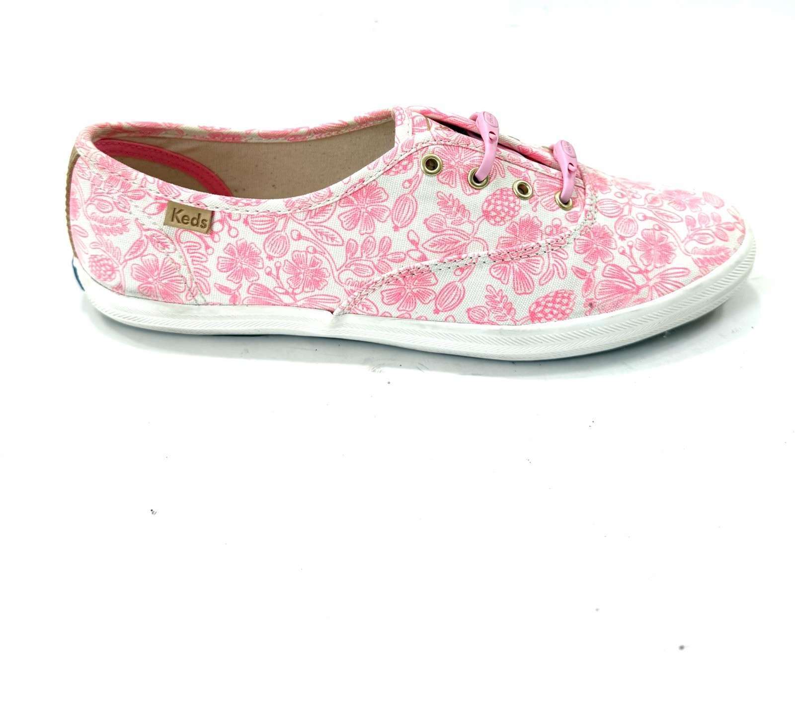 Keds Women’s Keds X Rifle Paper Co. Champion Sneakers Neon Pink Size US8/ EU 39