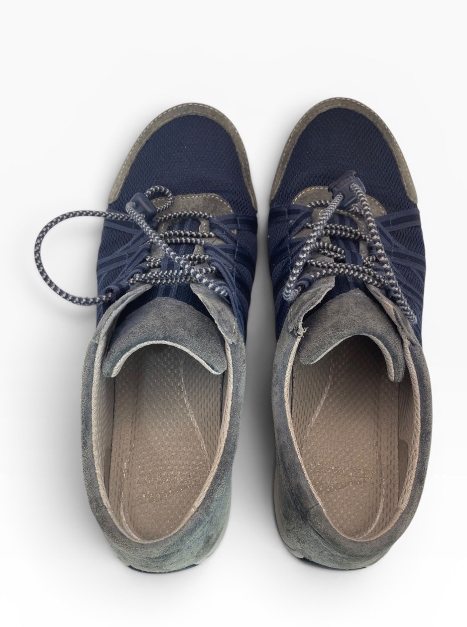 Dansko Honor Walking Shoes Womens EU 40 US 9.5-10 Navy Gray Leather Mesh Comfort