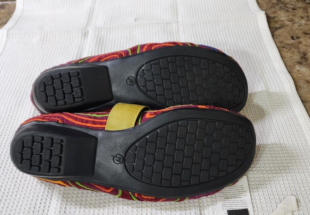 Motalas Mola Mary Jane Shoes Sz. 37 6.5 Colorful Handmade Columbia Boho