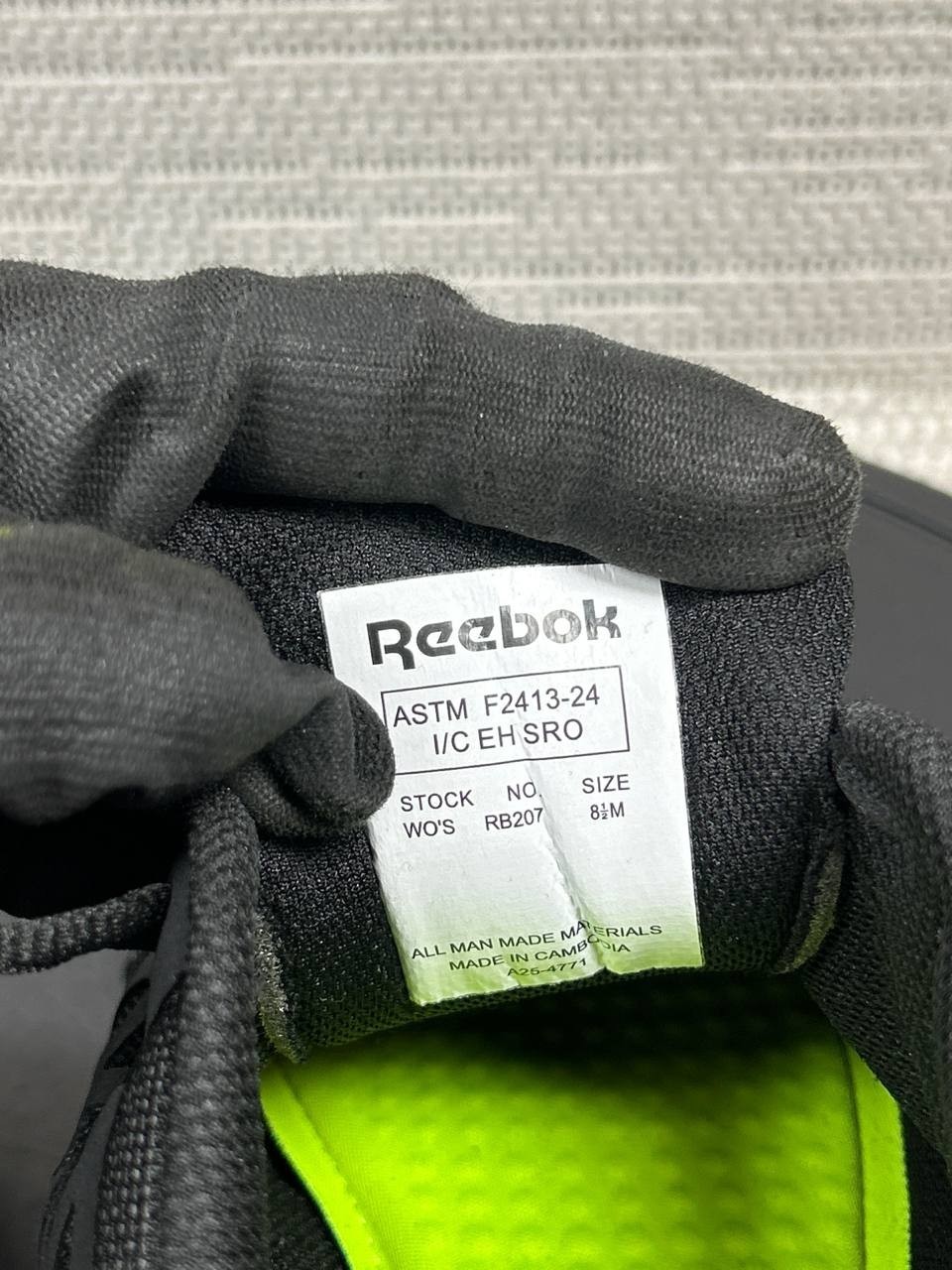 Reebok Shoes Womens Size 8.5 M Sublite Cushion Composite Toe Work Black Sneaker
