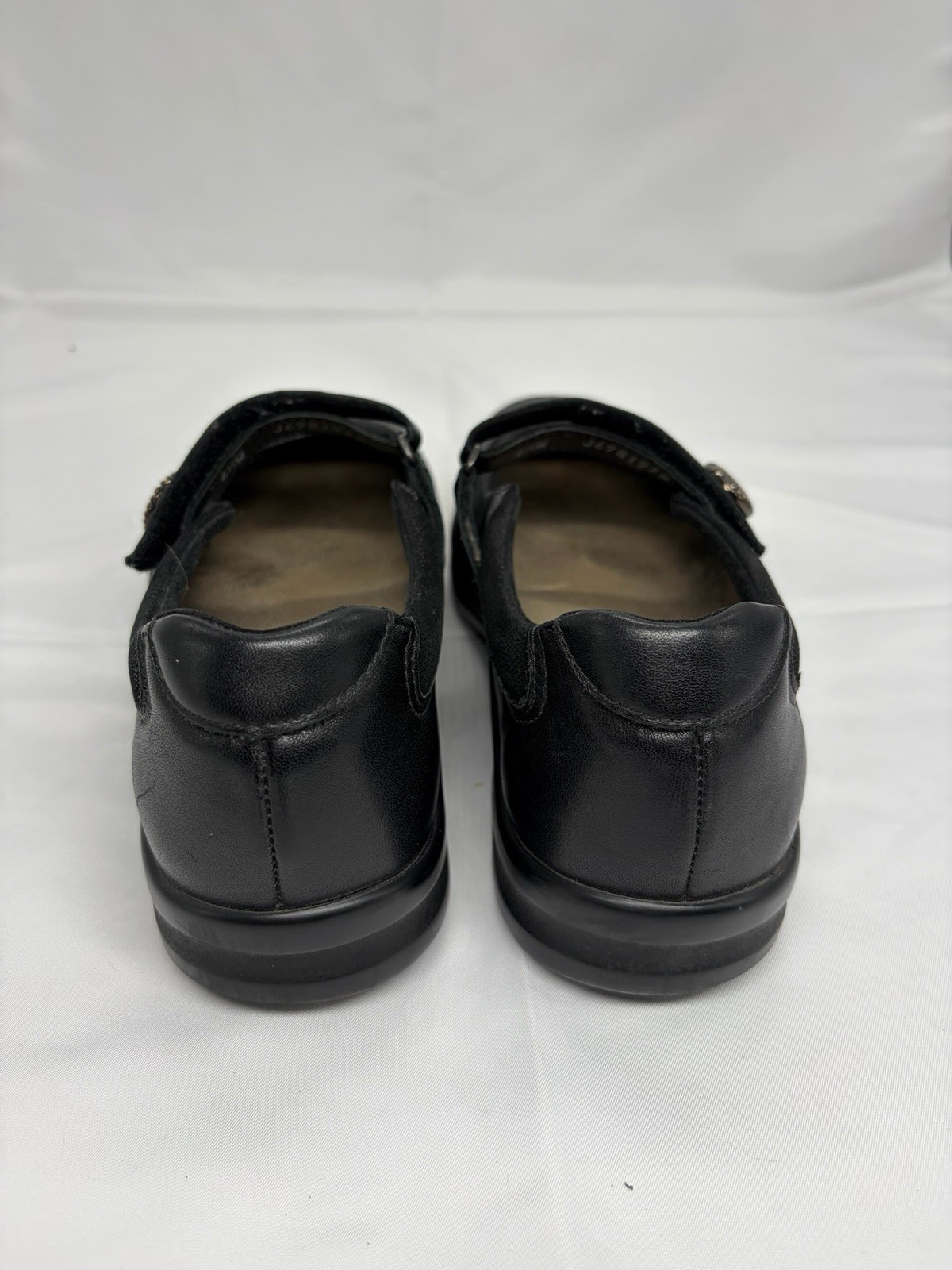 SAS Step Out Mary Jane Shoes Womens 6.5W Wide Black Leather Comfort Flats USA