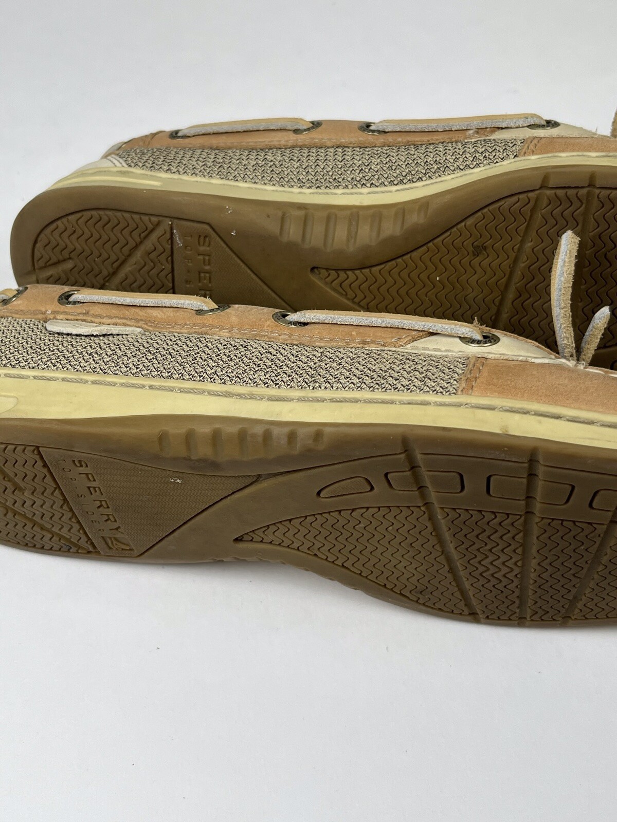 Sperry Top Sider Womens Boat Sole Shoes Linen Oat 9102047 Size 8 G-15 61428