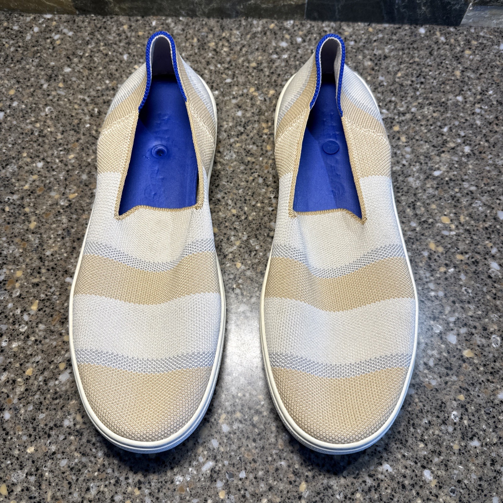 Rothy’s The Birch Stripe Slip On Recycled Casual Comfort Sneakers Sz 10