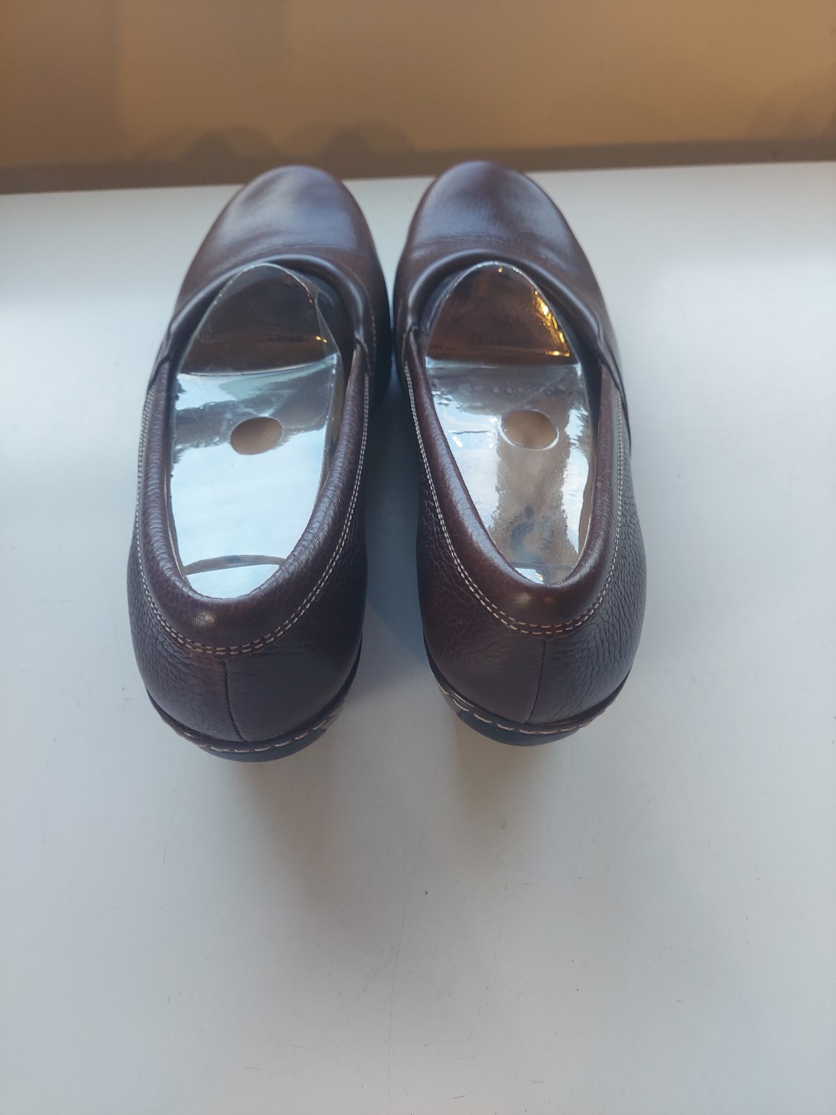 Soft Walk Womens Morgan Shoes 9.5 Wide Brown Leather Slip-on