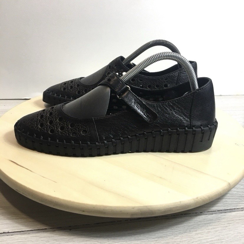 Venus Womens EU 40 Black Mary Jane Strap Shoes 9.5