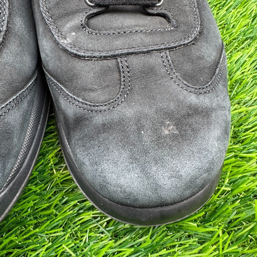 Mephisto Laser Womens Size 10 Medium B Black Suede Runoff Air Jet System Waking
