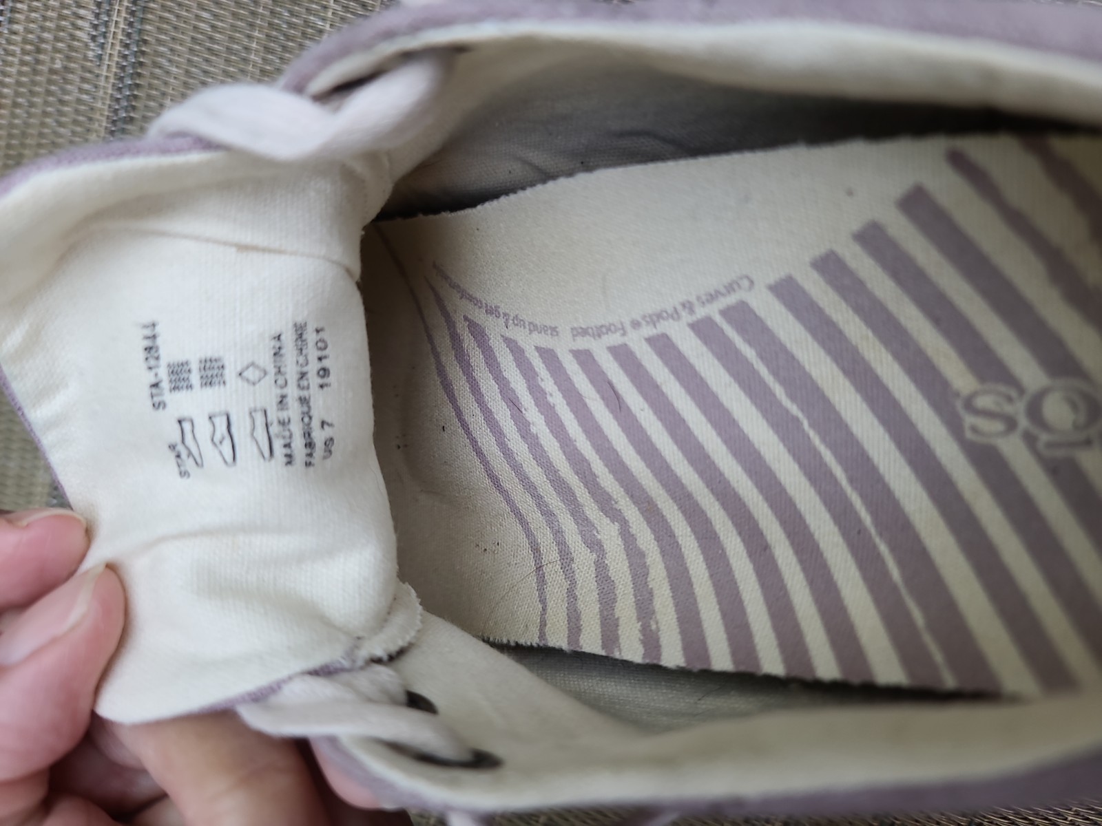 Taos Star Washed Canvas Low Top Sneakers Shoes 7 Blush Lavender