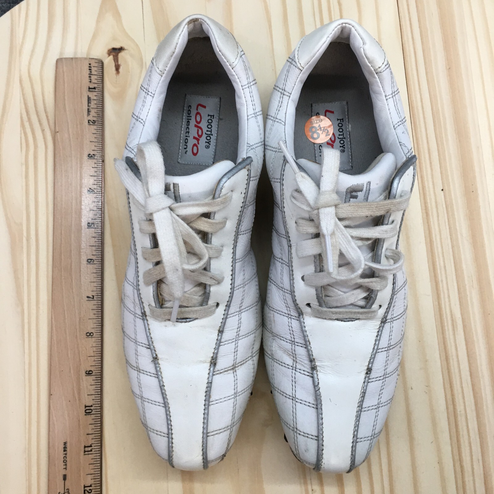 Footjoy Shoes Womens 8.5 M LoPro Collection Golf Sneakers White Lace Up 97199