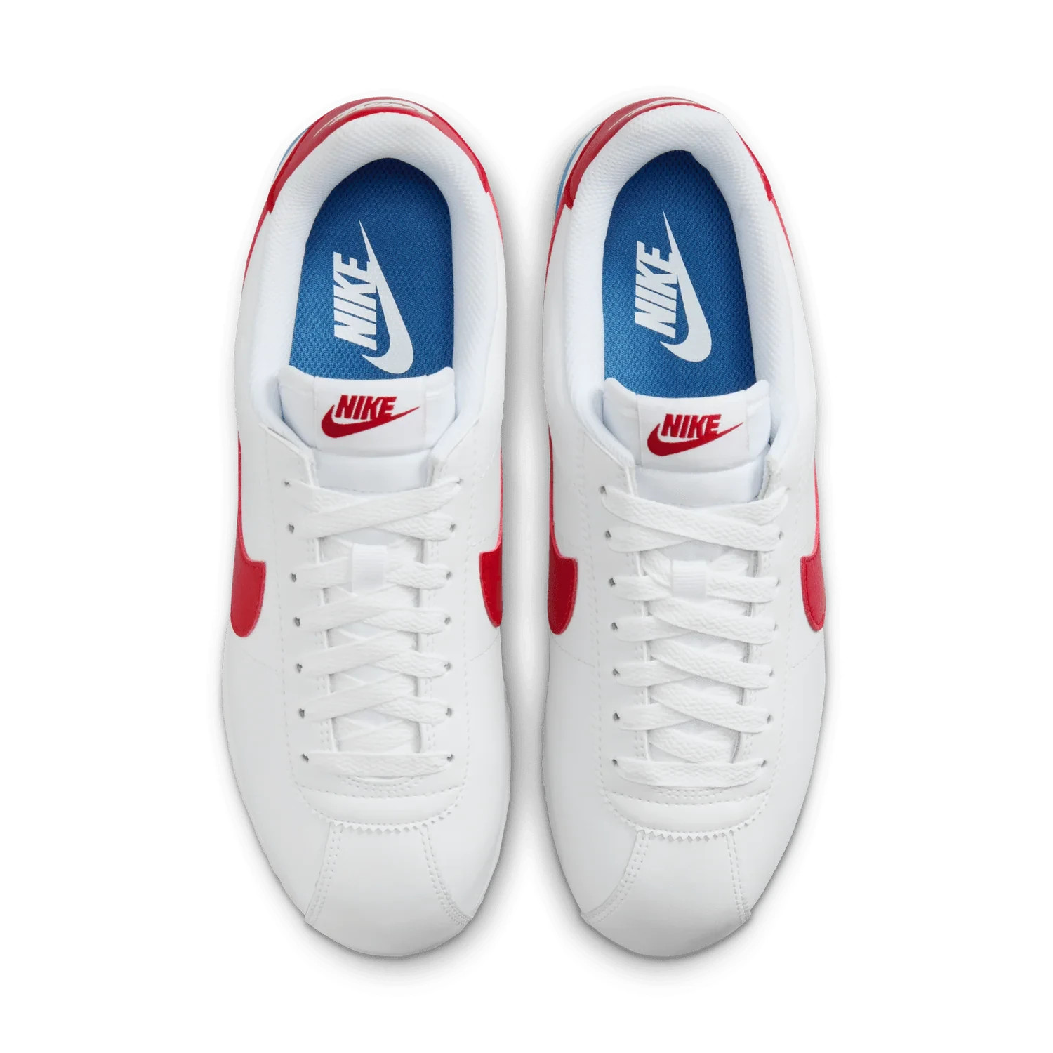 Women Size 6 – Nike Cortez Shoes (White/Varsity Blue/Varsity Red) ((NO LID))