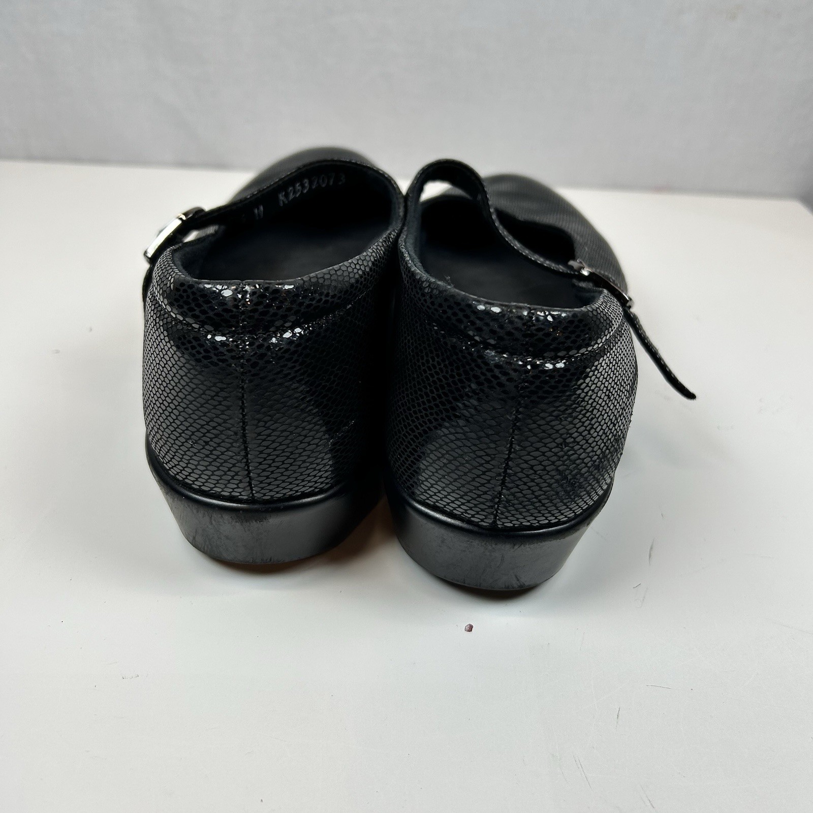 SAS Maria Mary Jane Black Snake Whimsigoth Academia Leather Comfort Sz 9.5 W