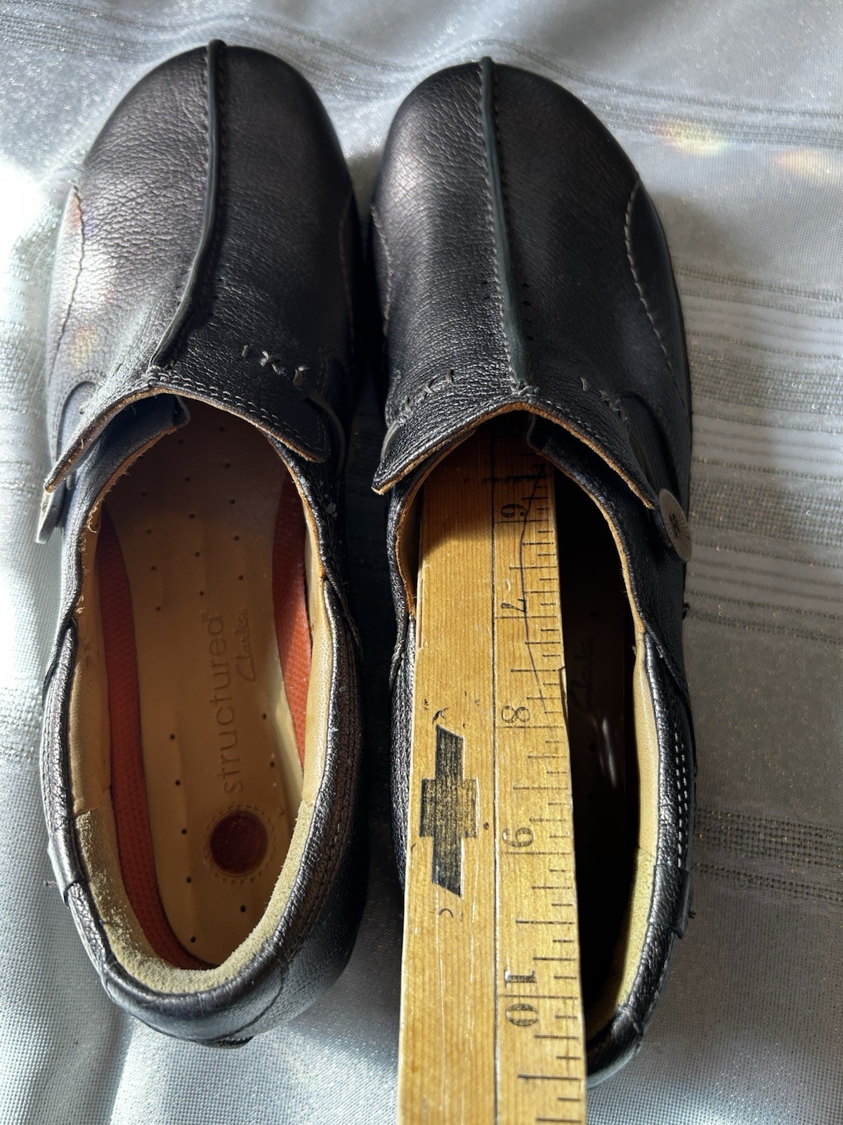 Clarks Unstructured Women’s Size 11 N Un.Loop Bronze leather slip-on Shoes