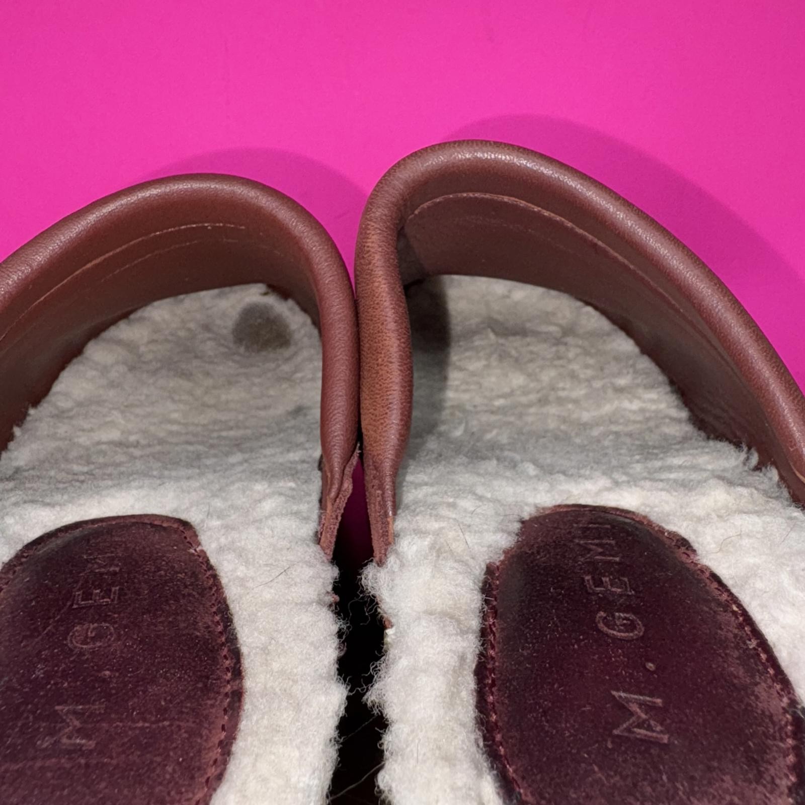M. Gemi The Greta Shearling Lined Red Suede Clog EU 37.5 (7W 7.5N)