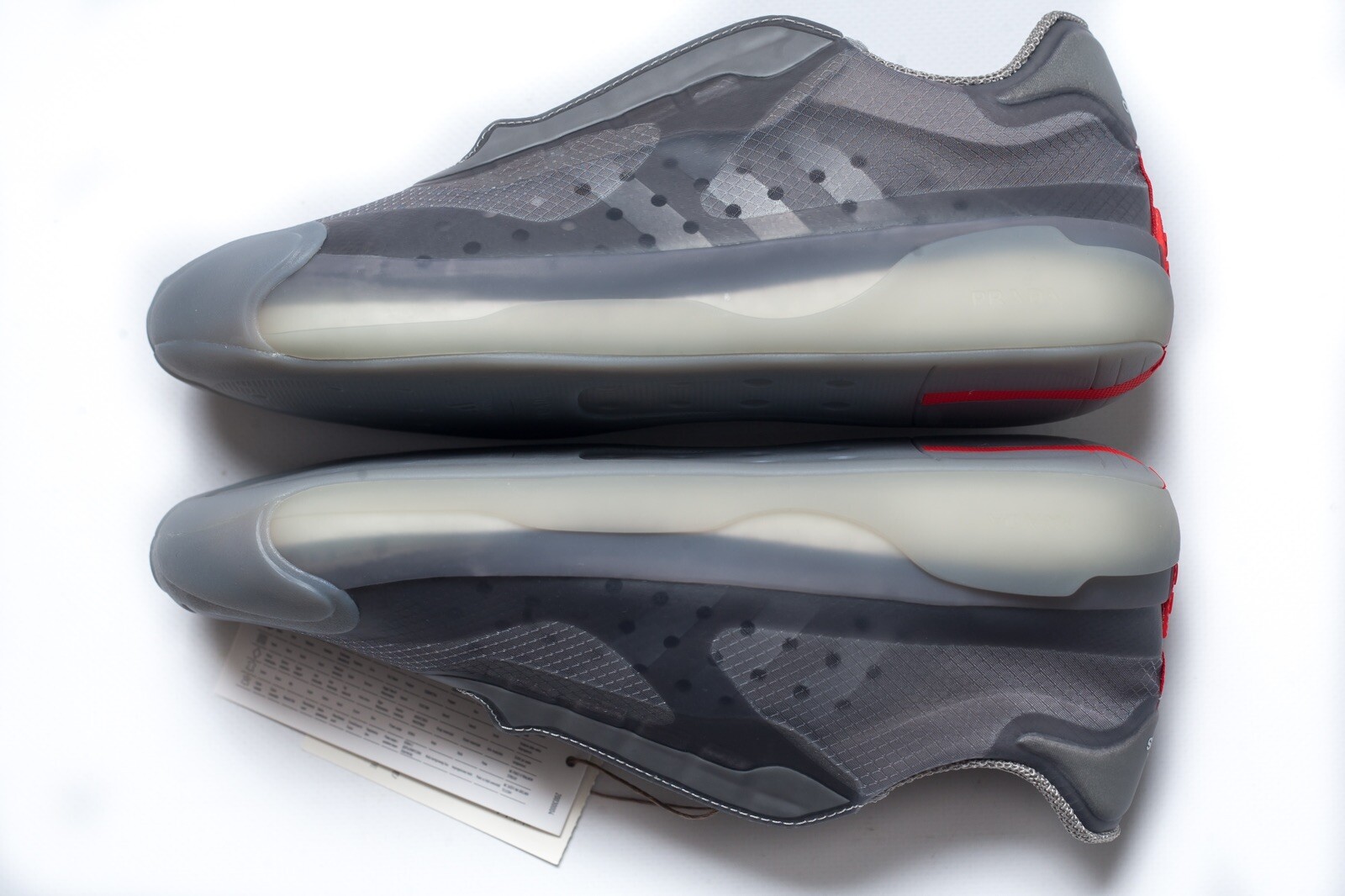 PRADA Luna Rossa Womens Gray Sneakers Size 39 1/3 F / 6 1/2 US
