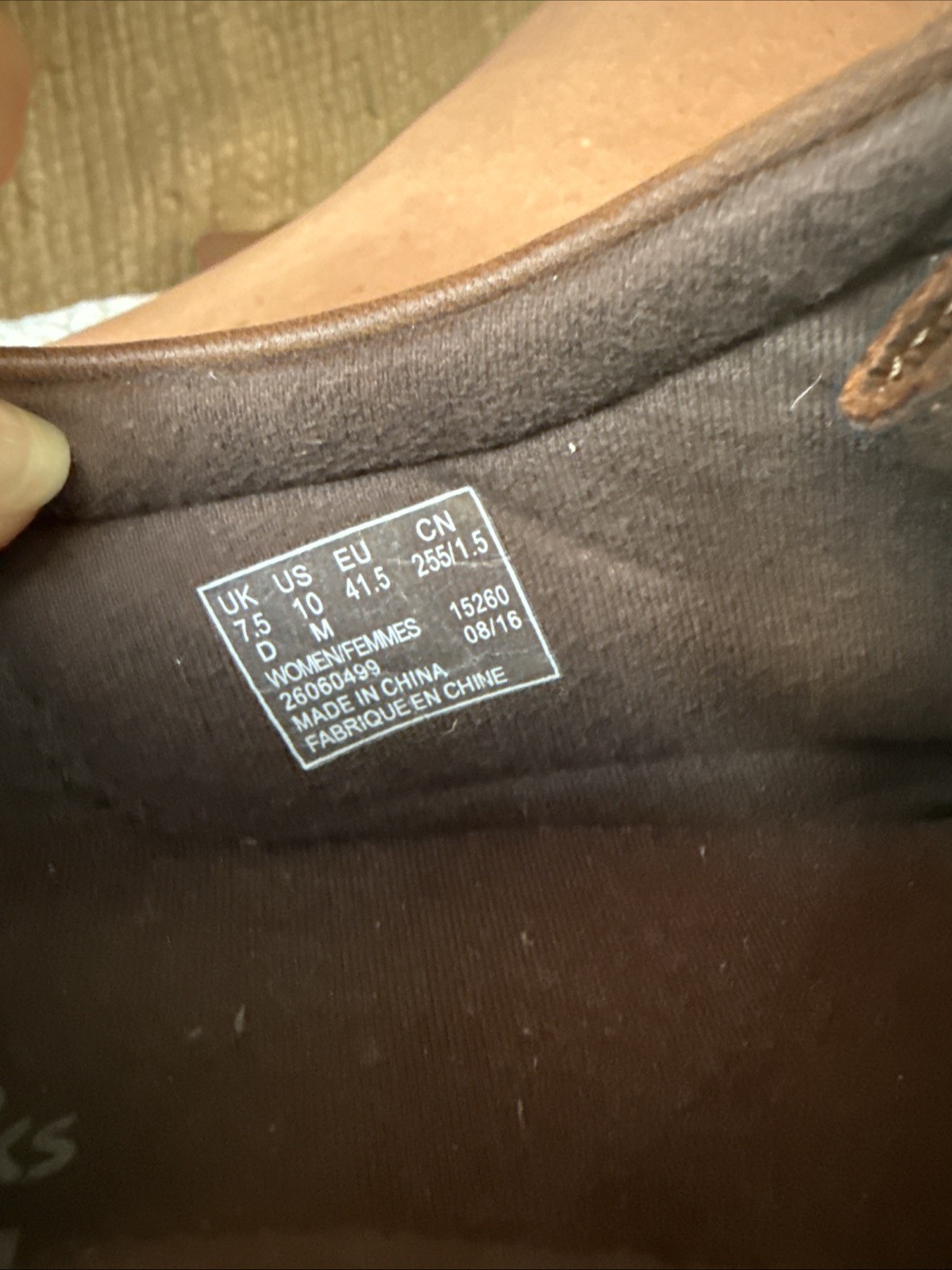 NICE! Clark’s Women’s Size 10 #26060499 Brown Tie Up Slip On Low Ankle Shoe