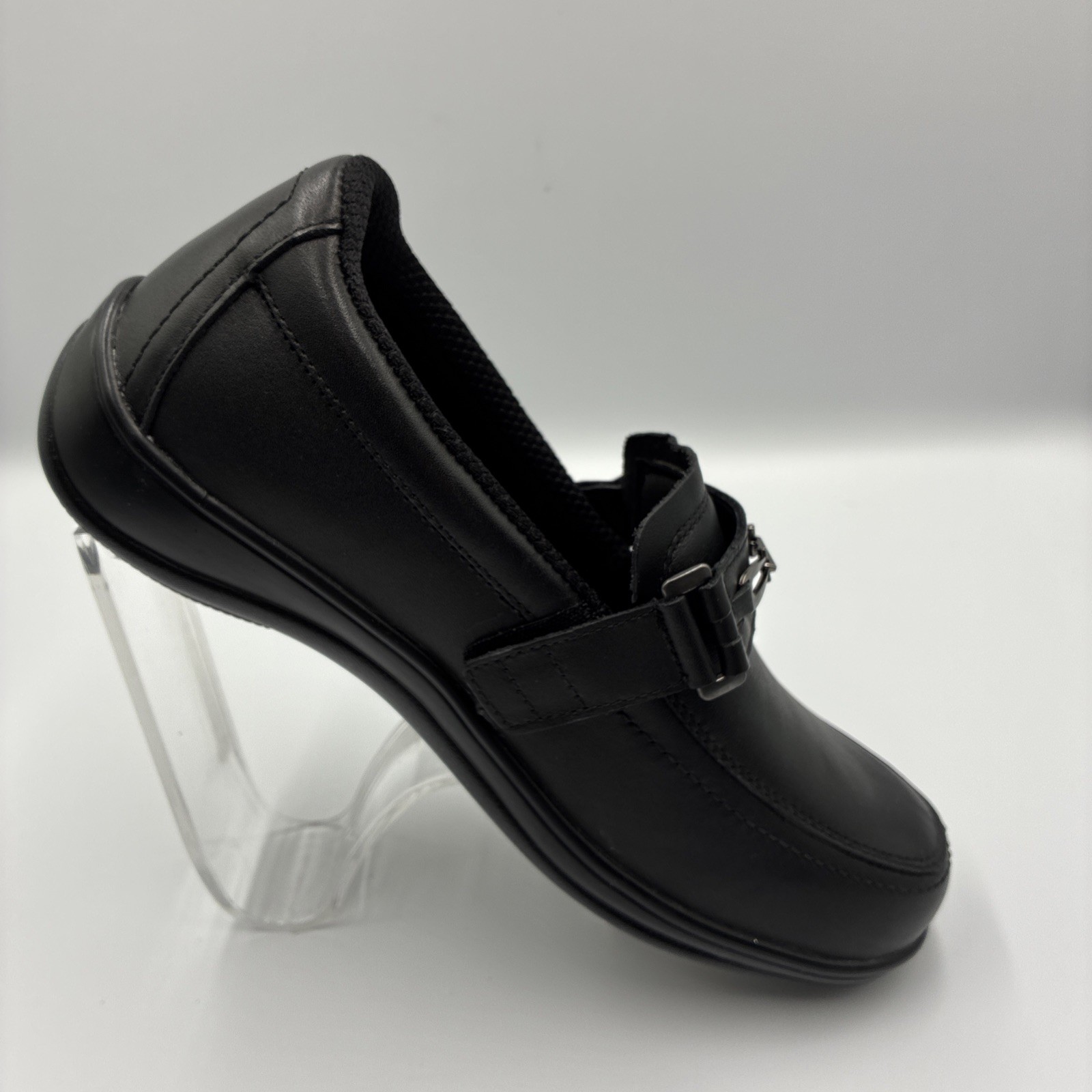 ORTHOFEET Women’s Shoes Chelsea 817 Black Leather Loafer Size 8 EE ExtraWide NEW
