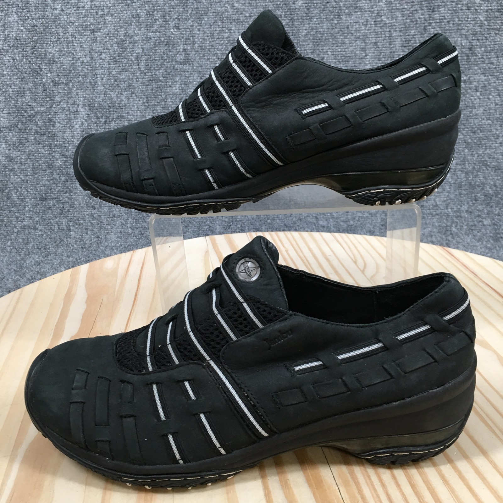 JBU By Jambu Shoes Womens 8 M All Terra Design Walking Wedge Slip Ons Black