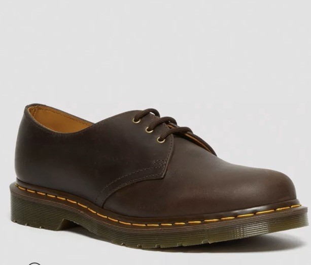 New Dr. Martens 1461 Crazy Horse Women 10 Men 9 Leather Oxford Shoes Brown $160