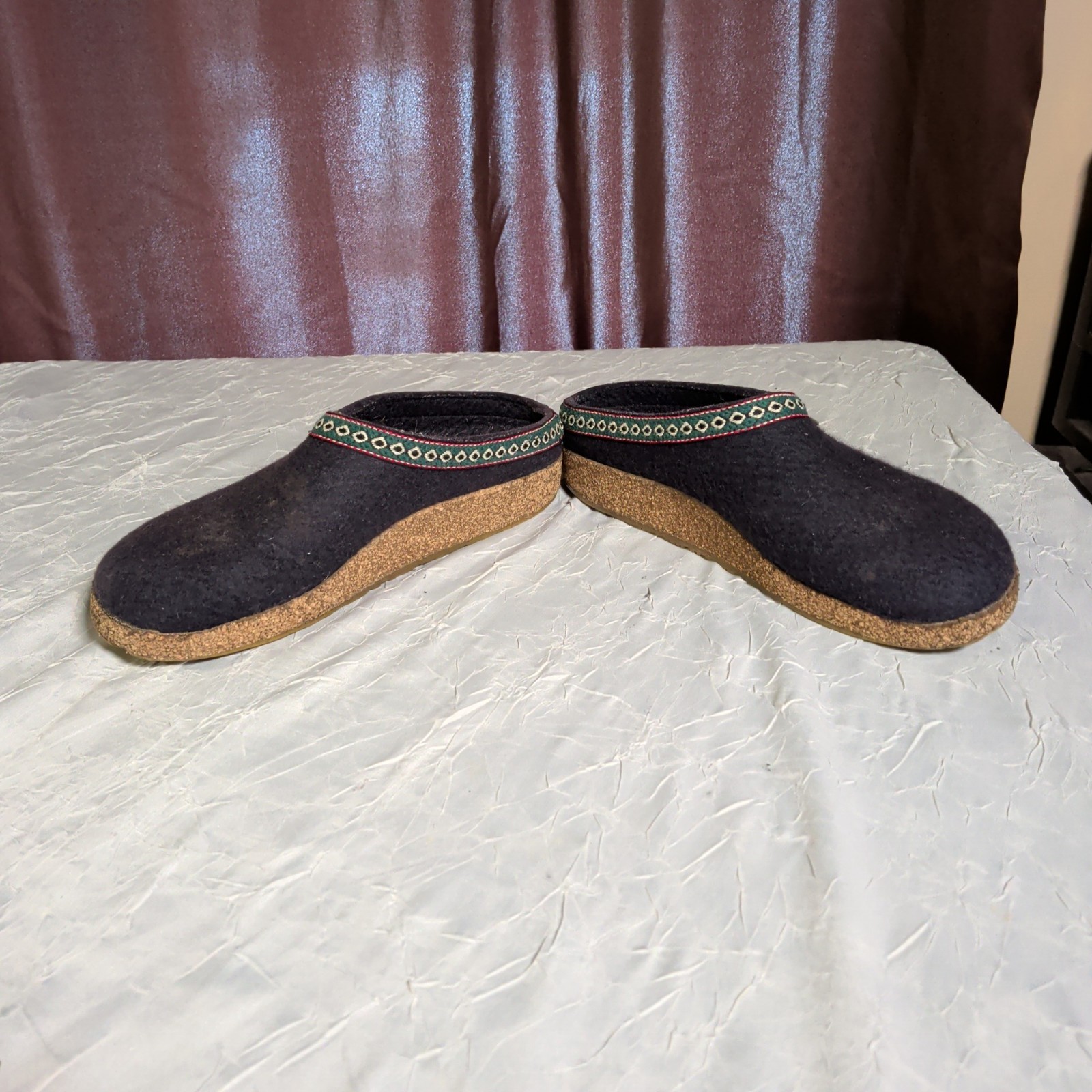 Haflinger Grizzly Wool Clogs Slippers Women’s Size US 10 EU 41 Bohemian