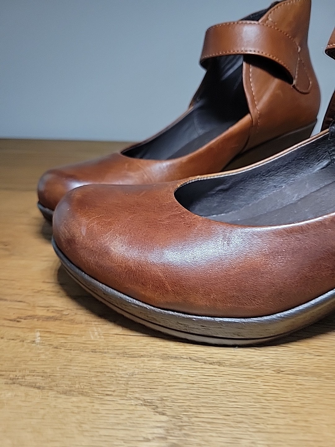 DANSKO Rebel Women’s Sz 41 Brown Leather Maryjane Wedge Comfort Shoes