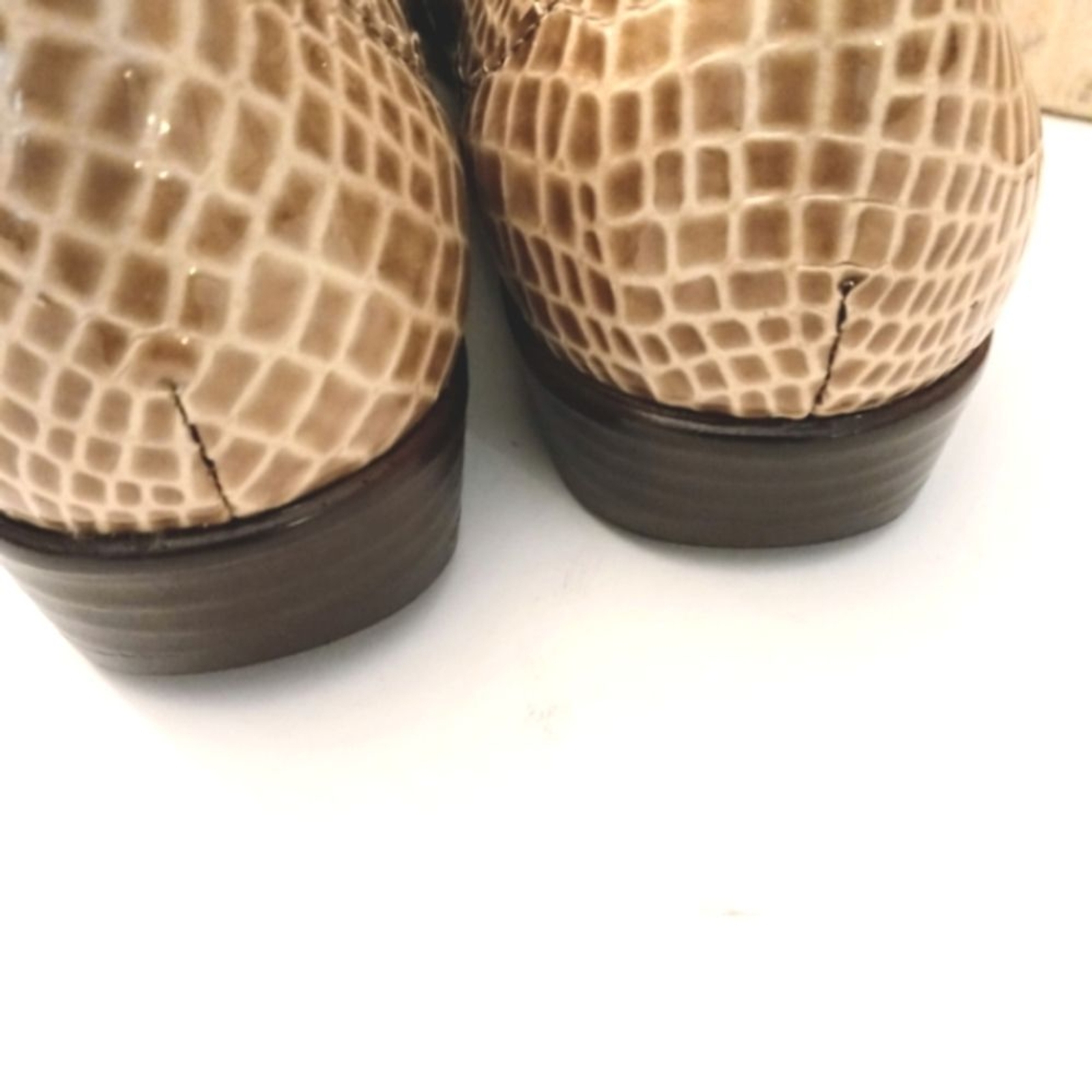 SAS Vintage Snakeskin embossed Patent Leather Loafer sz 7