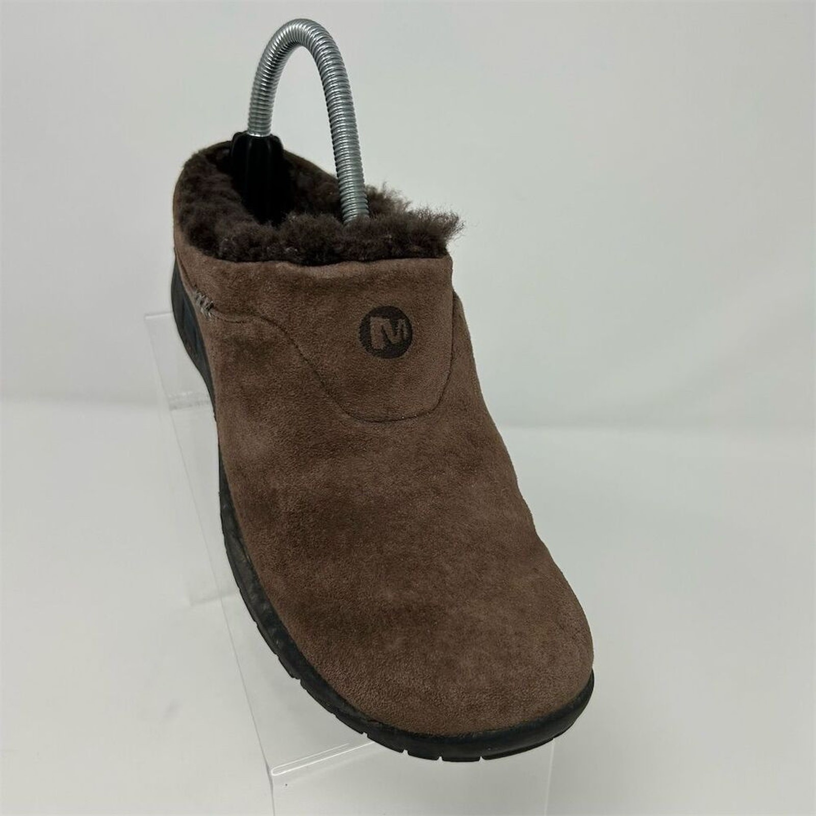 Merrell Encore Brown Suede Slip-On Clogs Size 6.5 Casual Comfort Fall Winter